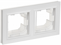 BRITE Рамка 2-местная IP44 РУ-2-БрАБ-44 арктический белый IEK BR-M22-44-K91