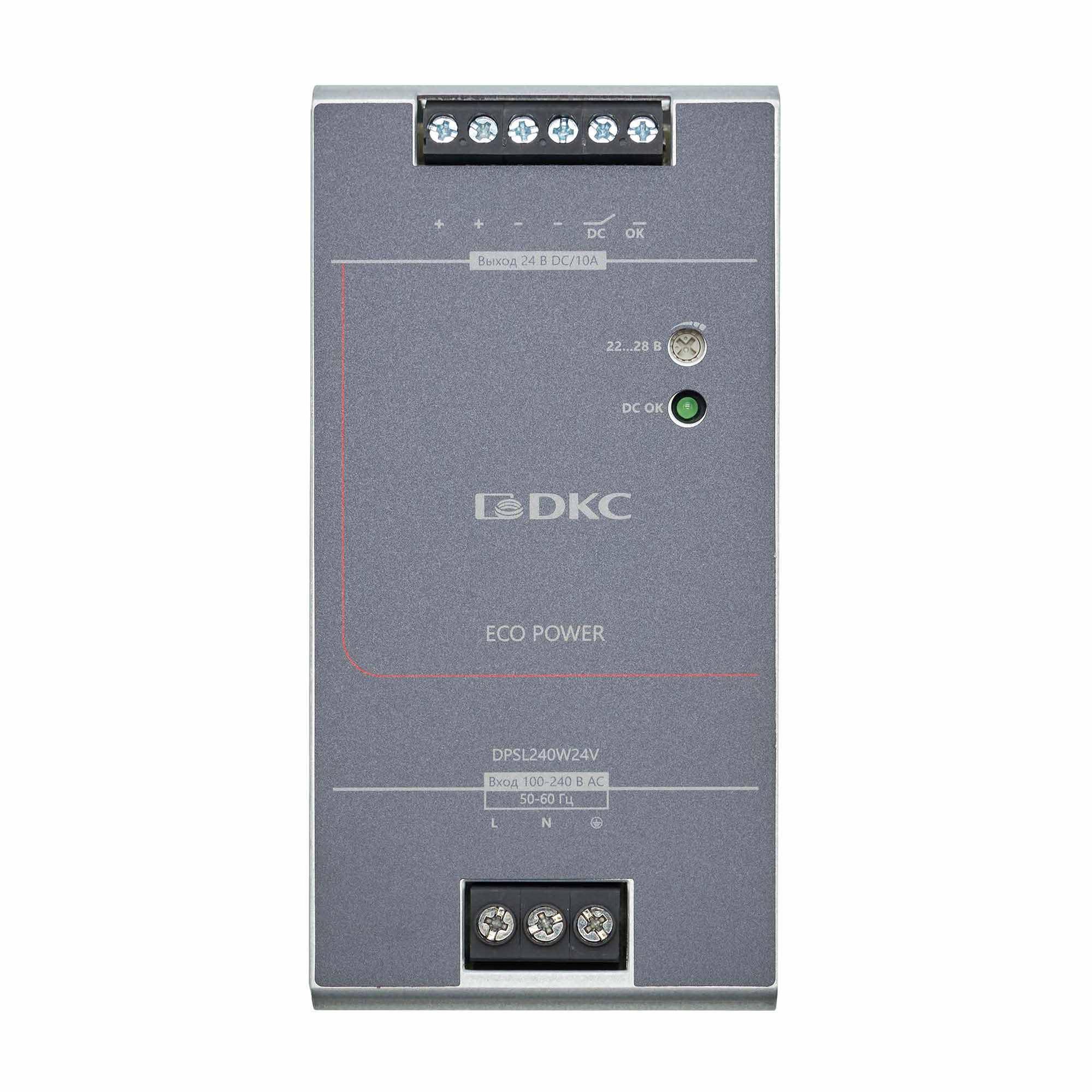 Источник питания ''ECO POWER'', однофазный, 240Вт, 10А, 24В DKC DPSL240W24V