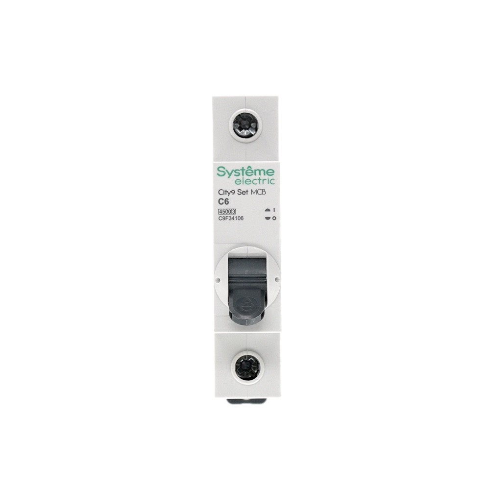 Выключатель автоматический однополюсный 6А С 4.5kA 230В City9 Set Systeme Electric C9F34106