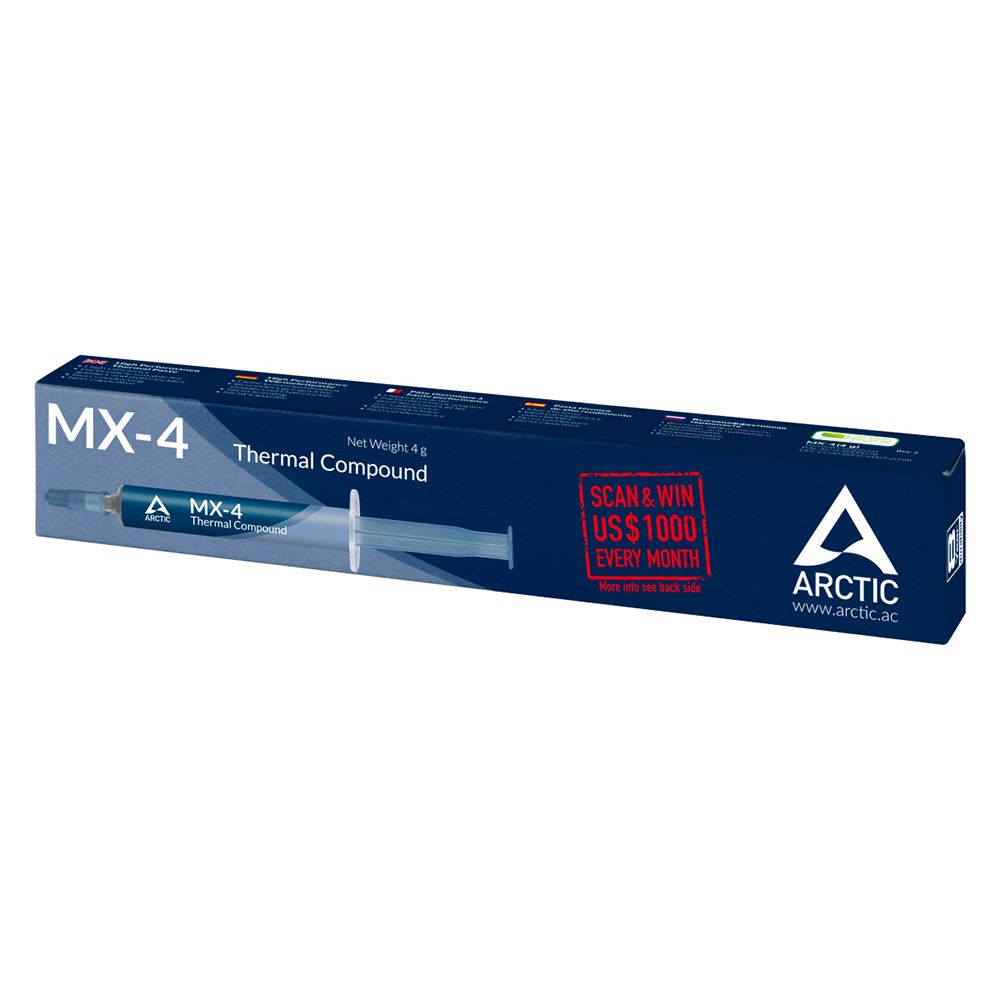 Термопаста Mx-4, упаковка 4 грамма Arctic Cooling ACTCP00002B 75784
