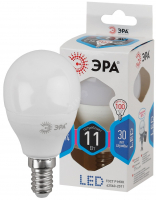 Лампа светодиодная LED 11 Вт 880Лм 4000К шар нейтральный E14 170-265В LED P45-11W-840-E14 Standart ЭРА Б0032988