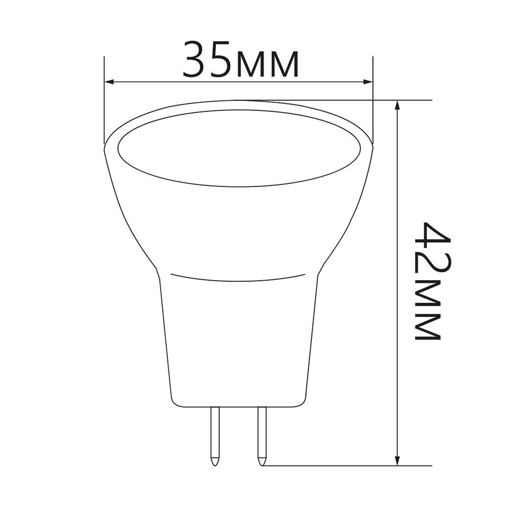 Лампа светодиодная LED 3вт 230в G5.3 MR11 теплый FERON LB-271 6LED 25551