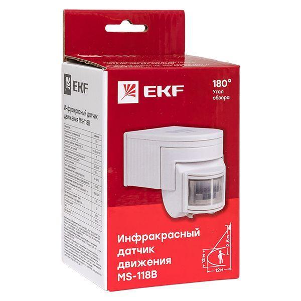 ИК датчик движения наст. 1200Вт 180гр. до 12м IP44 MS-118B EKF PROxima dd-ms-118B
