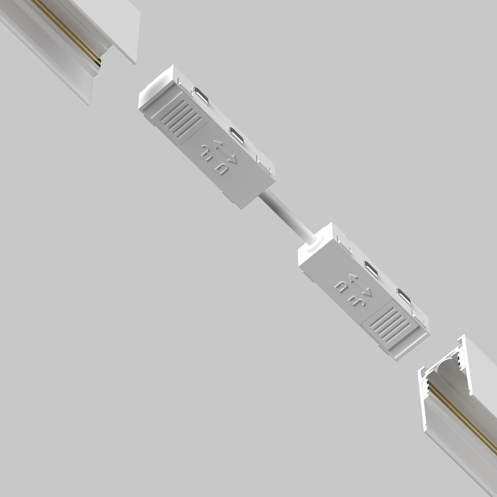 Коннектор питания прямой гибкий 5см Exility белый Maytoni TRA034CPC-42W-5-1