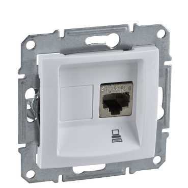 Sedna Розетка компьютерная RJ45 категория 5e в рамку белая Schneider Electric SDN4300121
