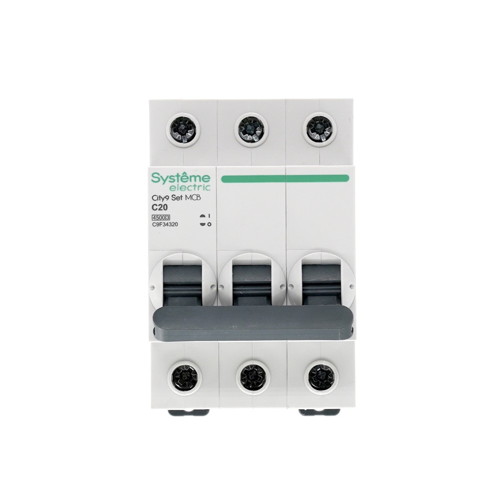 Выключатель автоматический трехполюсный 20А С 4.5kA 400В City9 Set Systeme Electric C9F34320