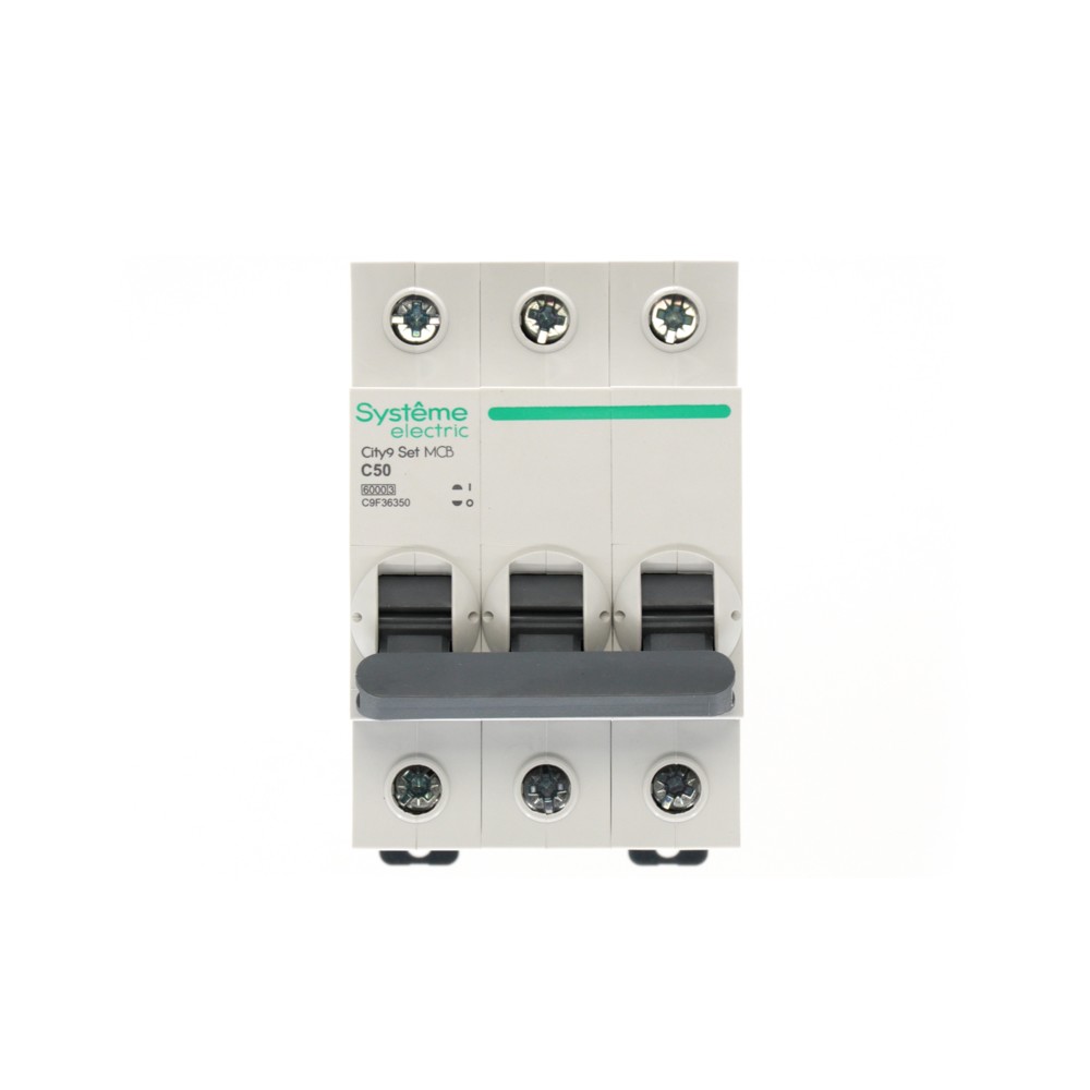 Выключатель автоматический трехполюсный (АВ) С 50А 3P 6kA 400В City9 Set Systeme Electric C9F36350