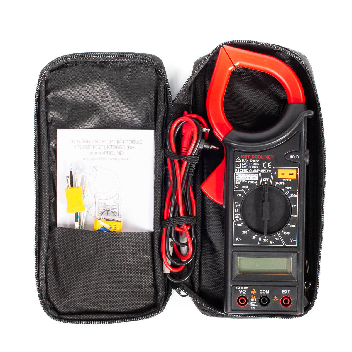 Клещи токовые цифровые KT 266C серия PROLINE КВТ 79132