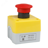 Пост кноп авар стоп OptiSignal D22 C5-BK-1-ESTR-02 2НЗ возв пов XALK178F КЭАЗ 338523