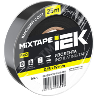 Изолента 0.15х19мм черная 25м IEK EX-IZ10-C15-19-25-K02