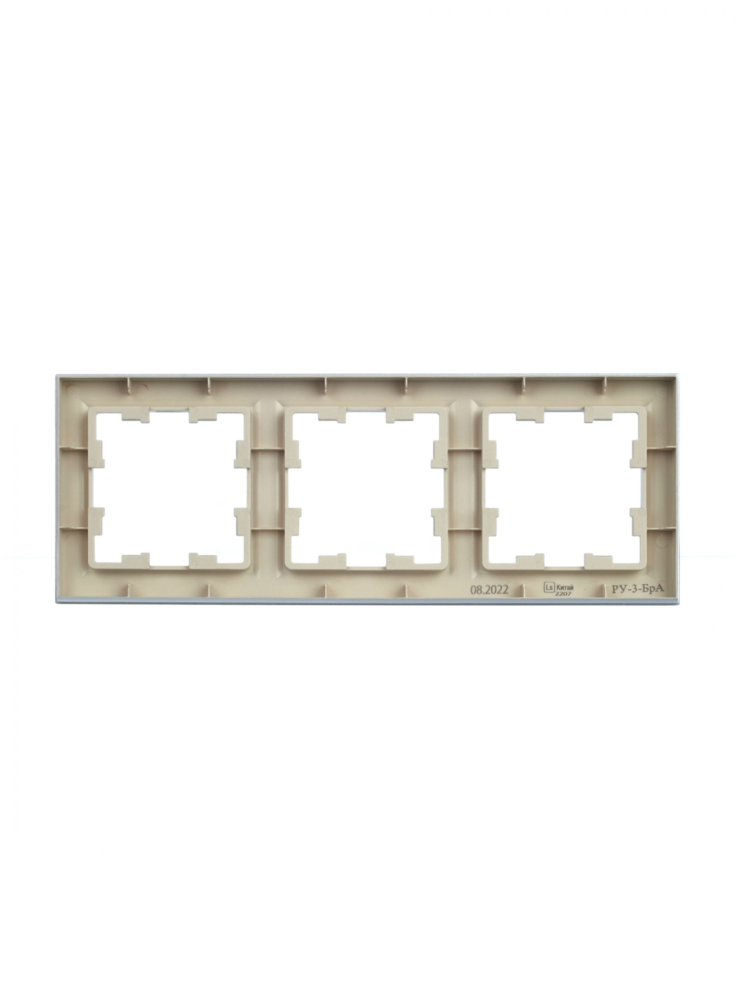 BRITE Рамка 3 поста РУ-3-БрА алюминий IEK BR-M32-K47