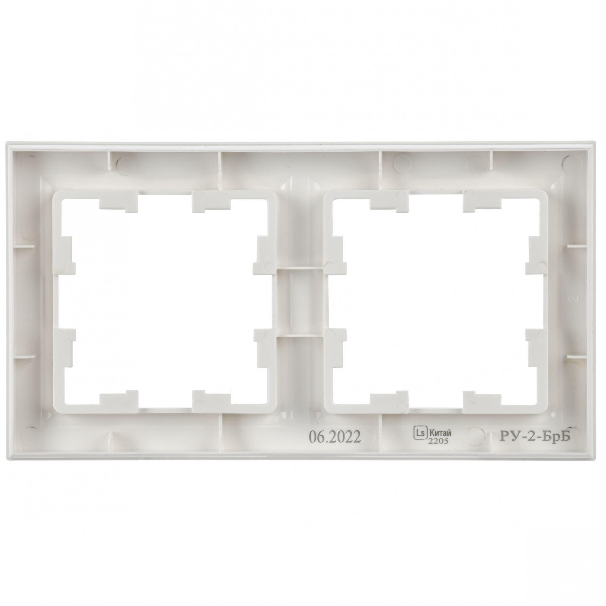 BRITE Рамка 2 поста РУ-2-БрБ белый IEK BR-M22-K01