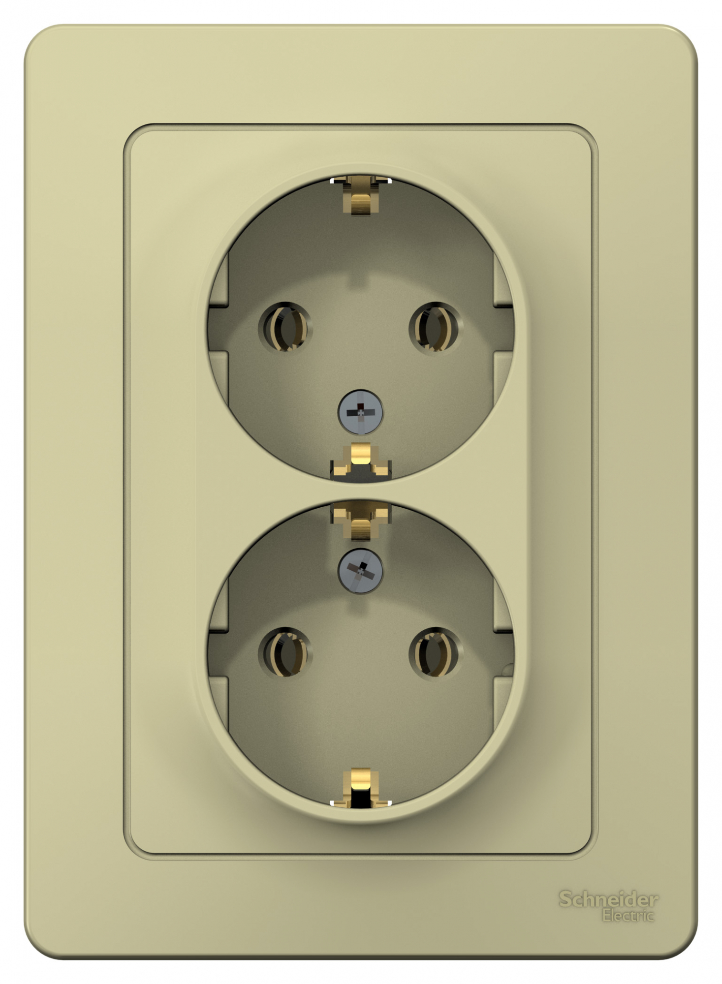 BLANCA С/У РОЗЕТКА двойная с заземлением без шторок, 16А, 250В, БЕЖЕВЫЙ Systeme Electric BLNRS001027
