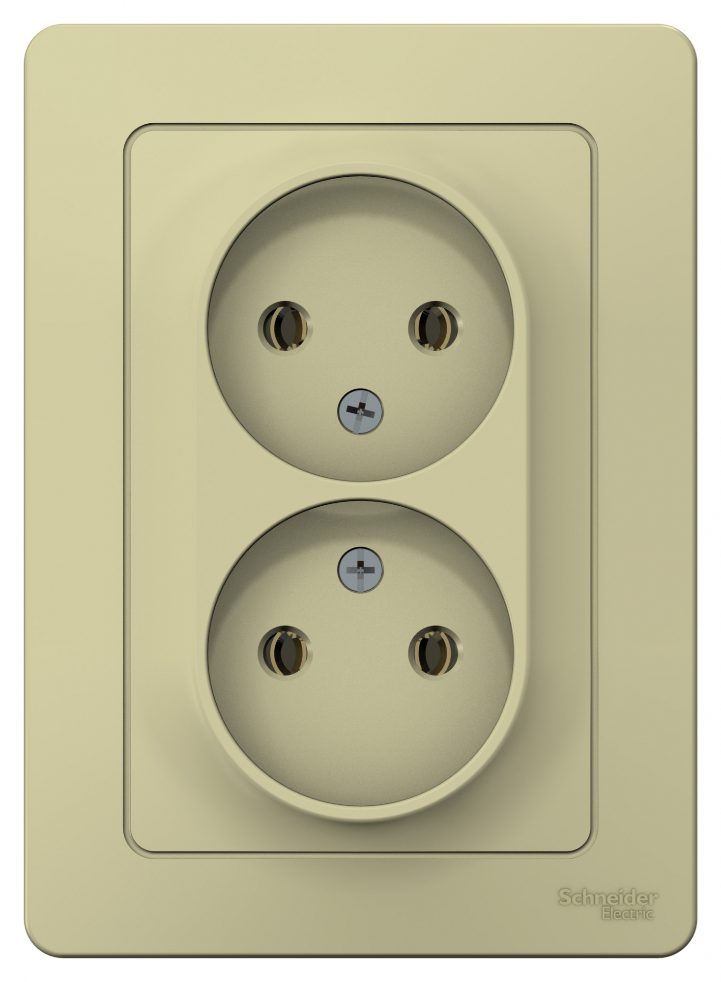 BLANCA С/У РОЗЕТКА двойная без заземления без шторок, 16А, 250В, БЕЖЕВЫЙ Systeme Electric BLNRS000027