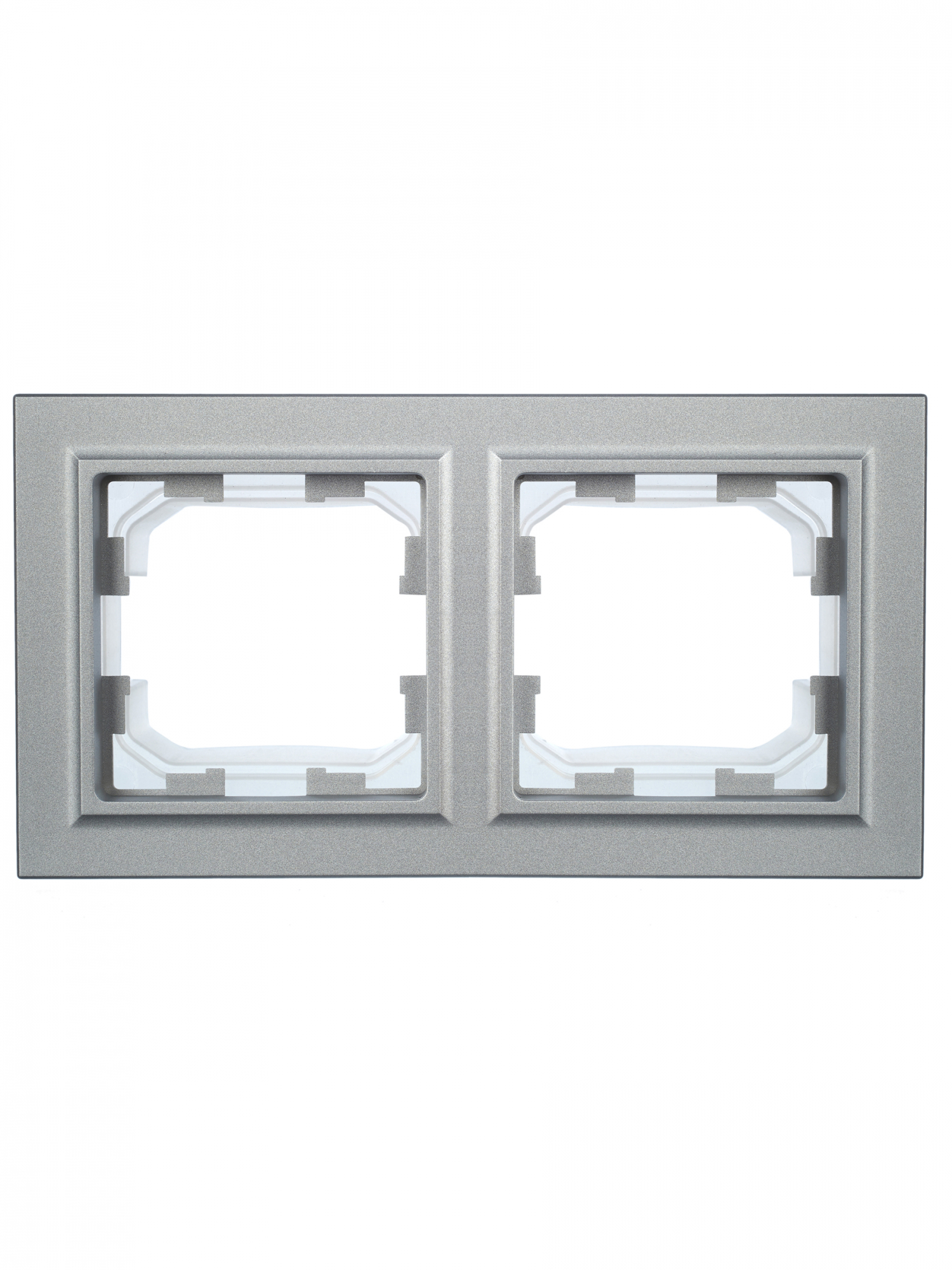 BRITE Рамка 2 поста IP44 РУ-2-БрА-44 алюминий IEK BR-M22-44-K47