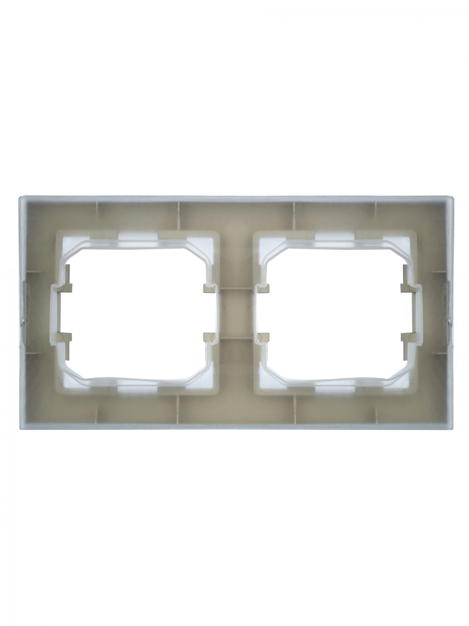BRITE Рамка 2 поста IP44 РУ-2-БрА-44 алюминий IEK BR-M22-44-K47