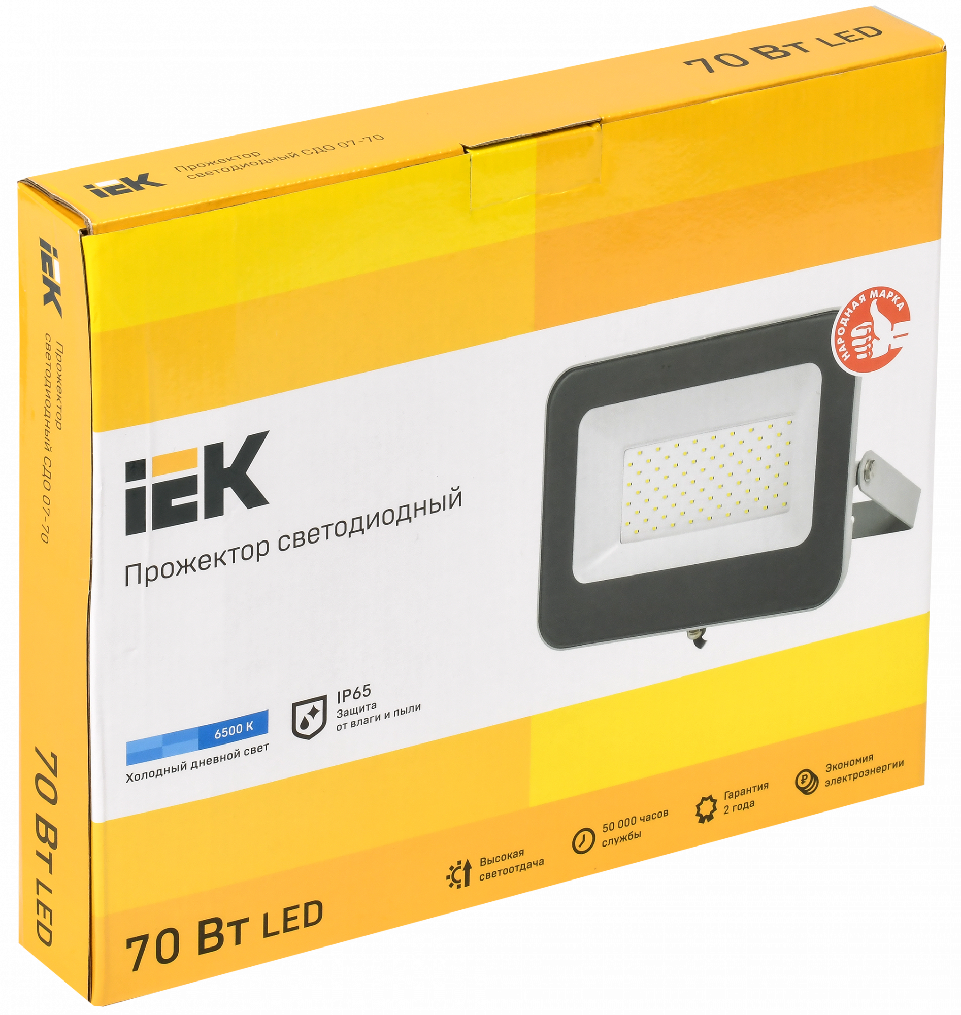 Прожектор СДО 07-70 светодиодный серый IP65 IEK LPDO701-70-K03