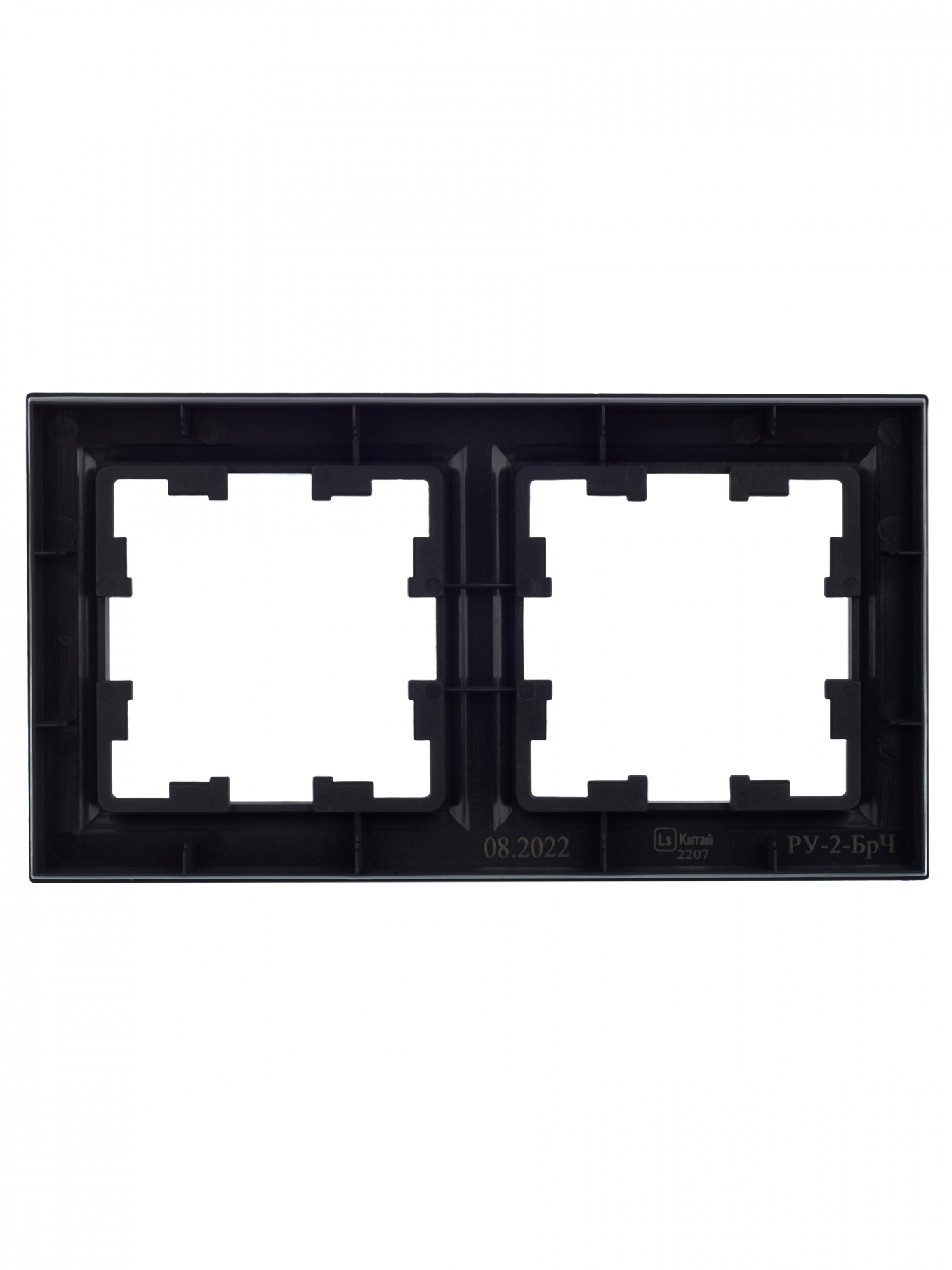 BRITE Рамка 2 поста РУ-2-БрЧ черный IEK BR-M22-K02