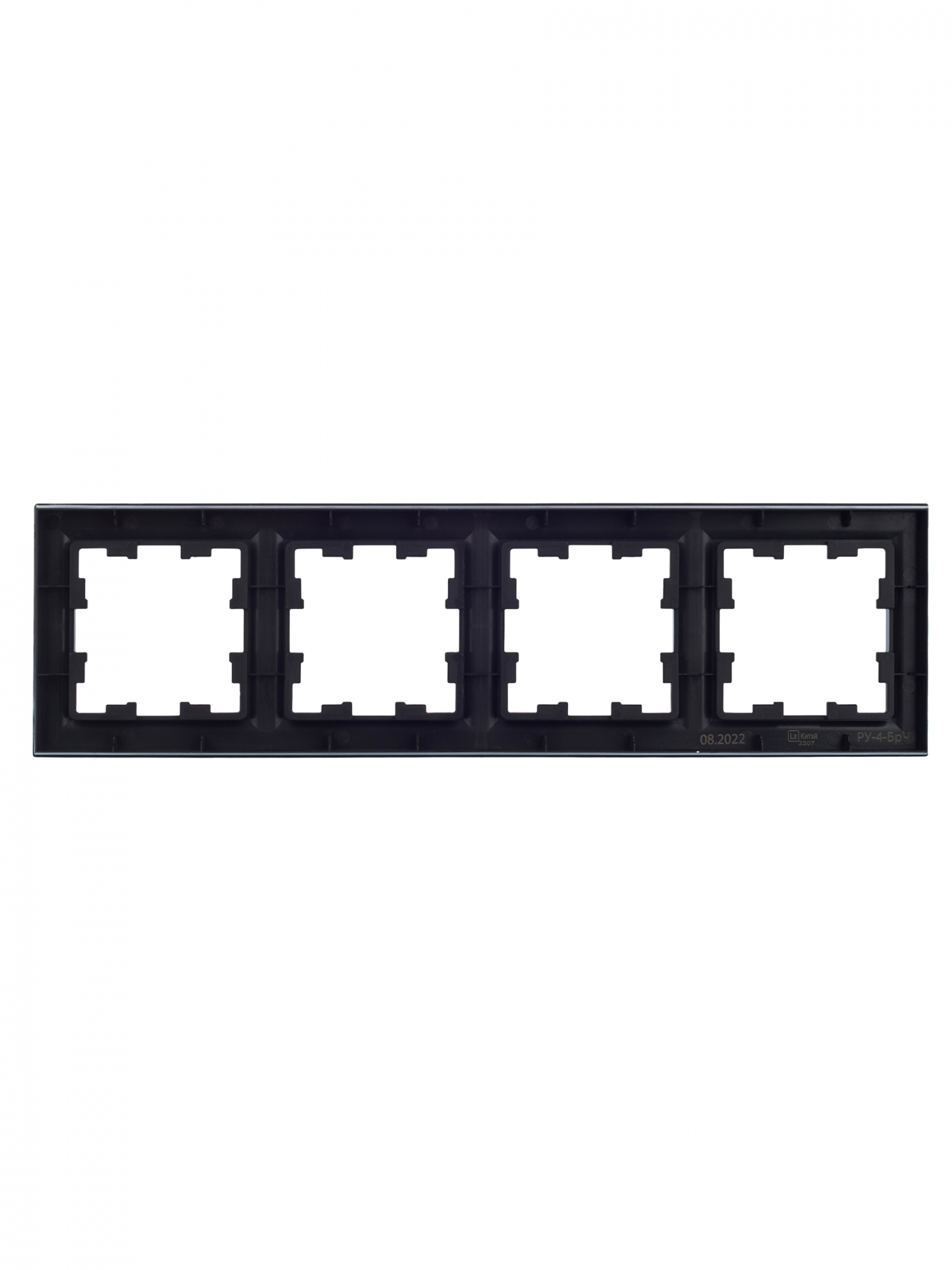 BRITE Рамка 4 поста РУ-4-БрЧ черный IEK BR-M42-K02