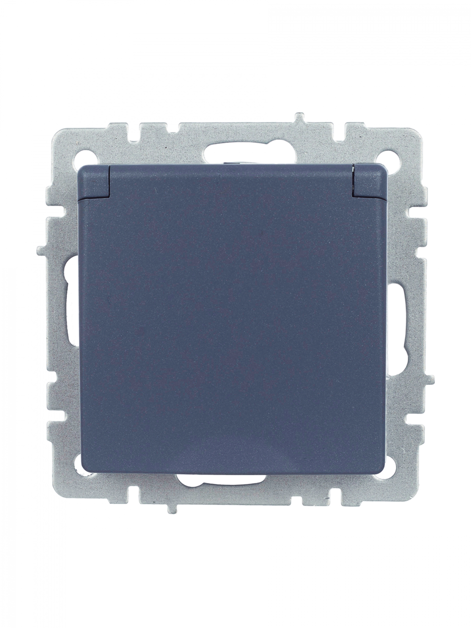 BRITE Розетка с заземлением с защитными шторками и крышкой 16А IP44 РСбш10-3-44-БрМ маренго IEK BR-R16-16-44-K35