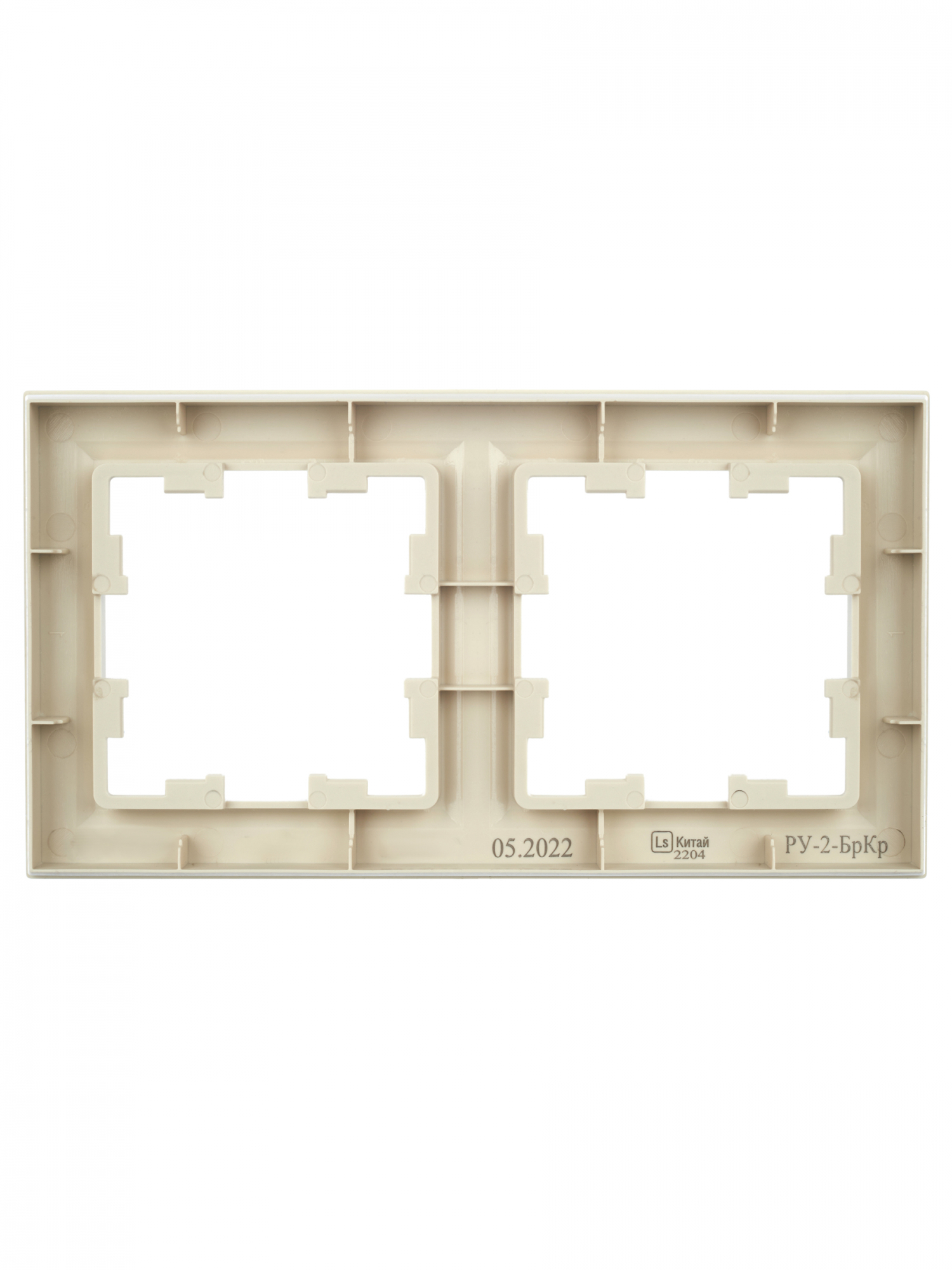 BRITE Рамка 2 поста РУ-2-БрКр бежевый IEK BR-M22-K10