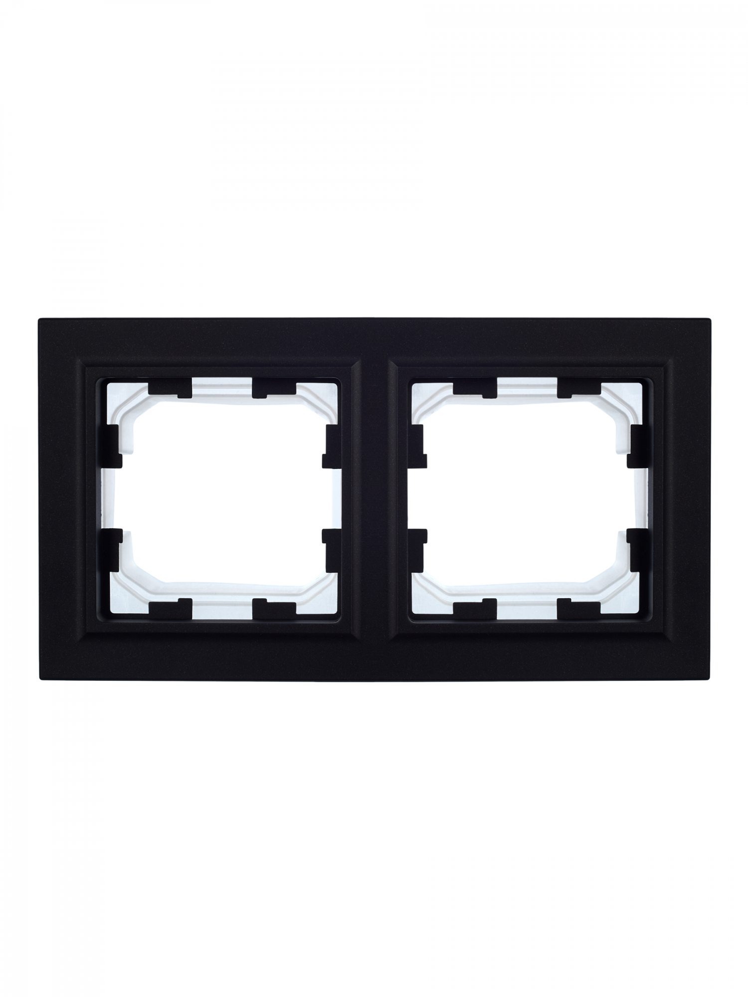BRITE Рамка 2 поста IP44 РУ-2-БрЧ-44 черный IEK BR-M22-44-K02