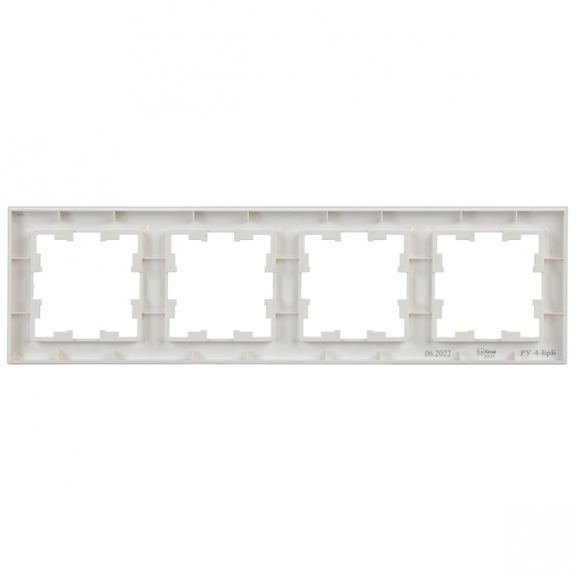 BRITE Рамка 4 поста РУ-4-БрБ белый IEK BR-M42-K01