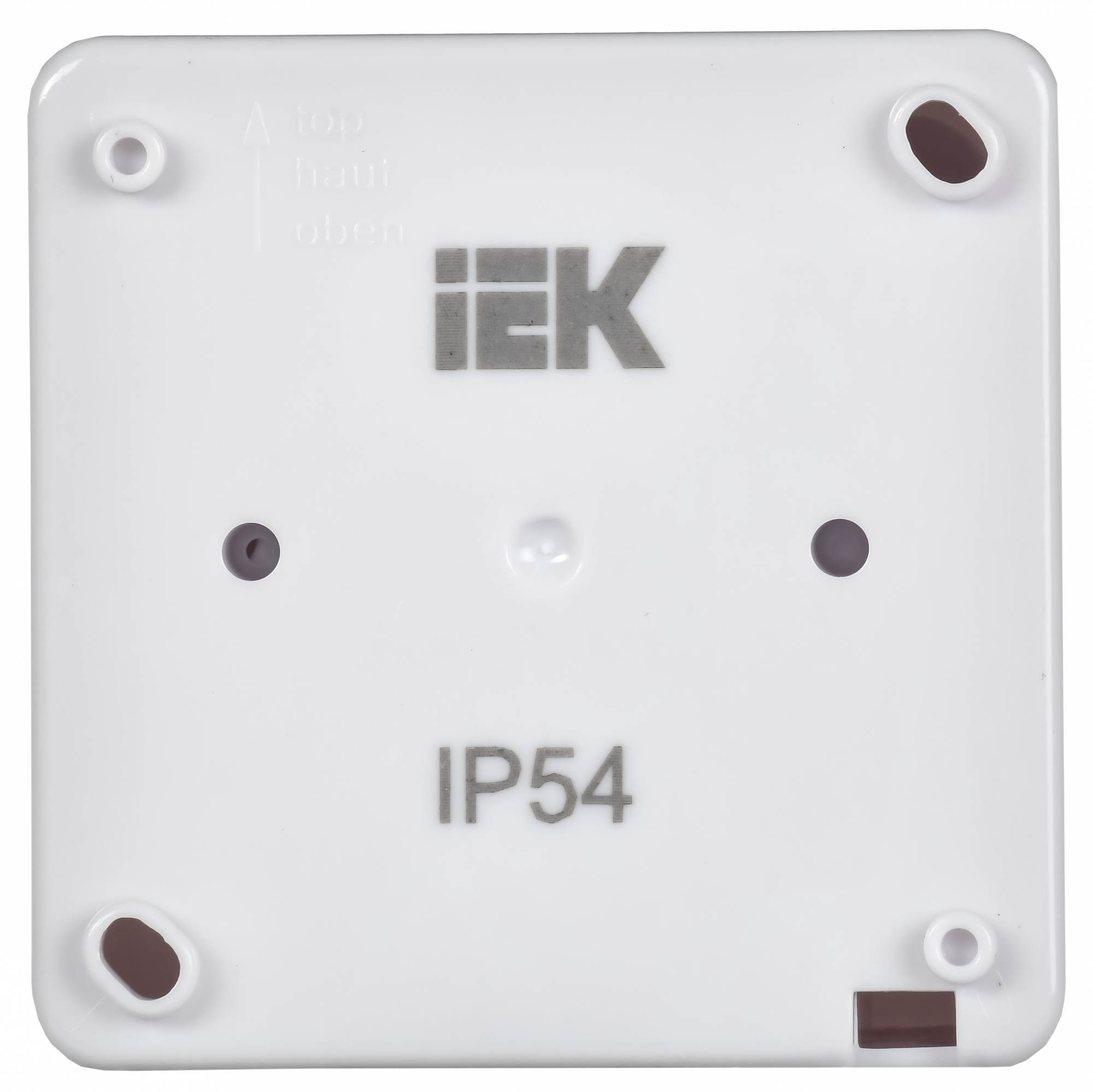 Гермес PLUS Выключатель одноклавишный проходной наружный белый IP54 IEK EVMP12-K01-10-54-EC