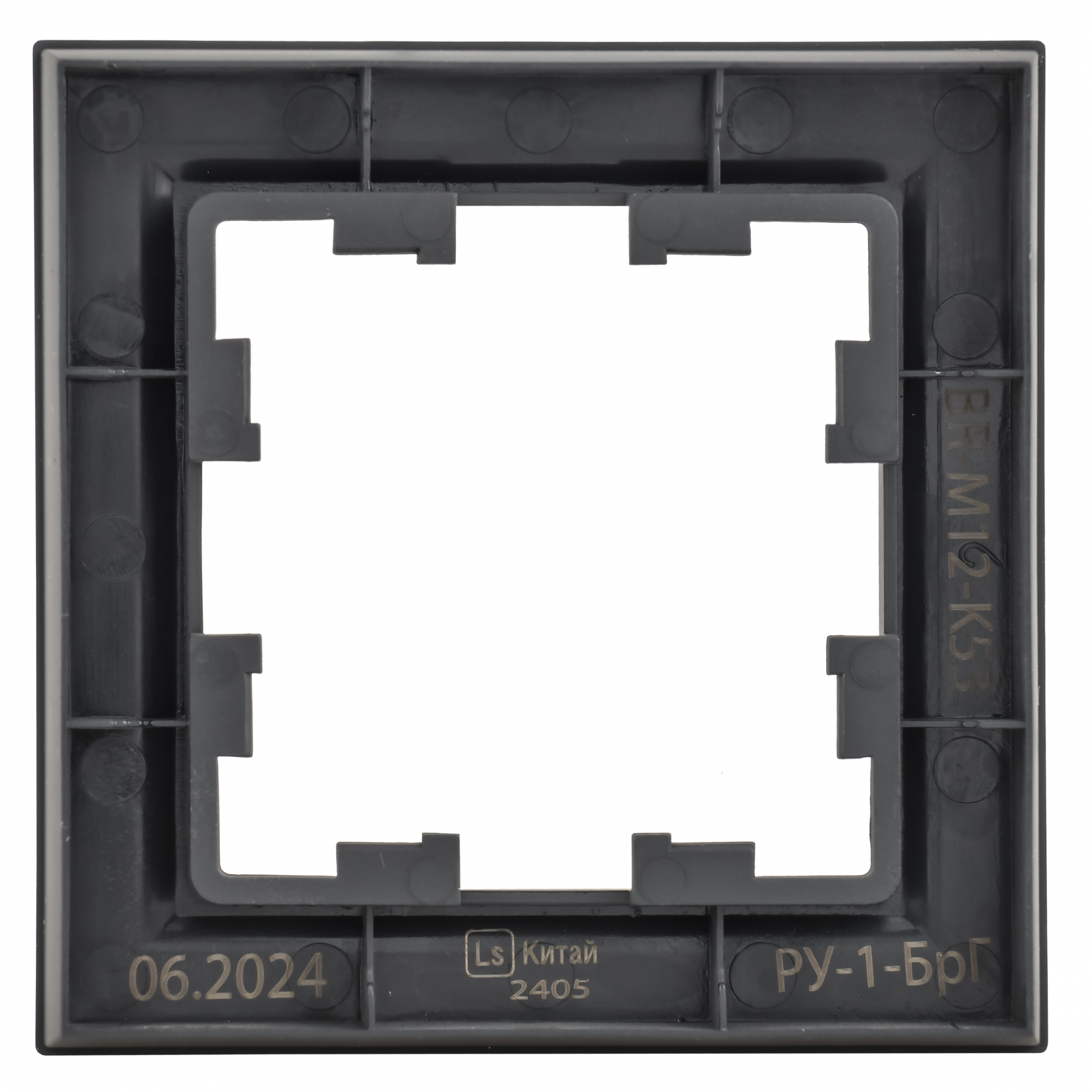 BRITE Рамка 1 пост РУ-1-БрГ графит IEK BR-M12-K53