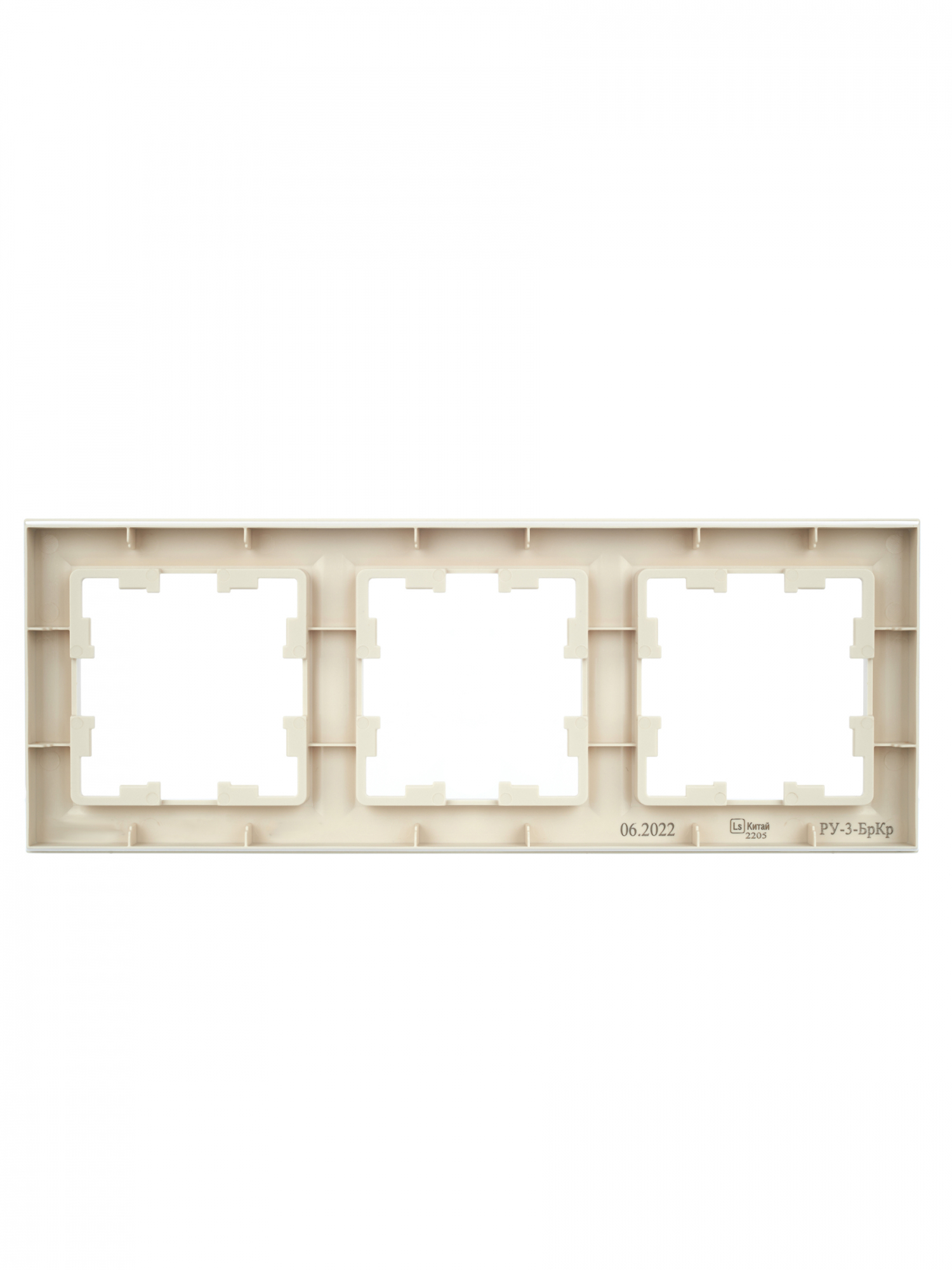 BRITE Рамка 3 поста РУ-3-БрКр бежевый IEK BR-M32-K10