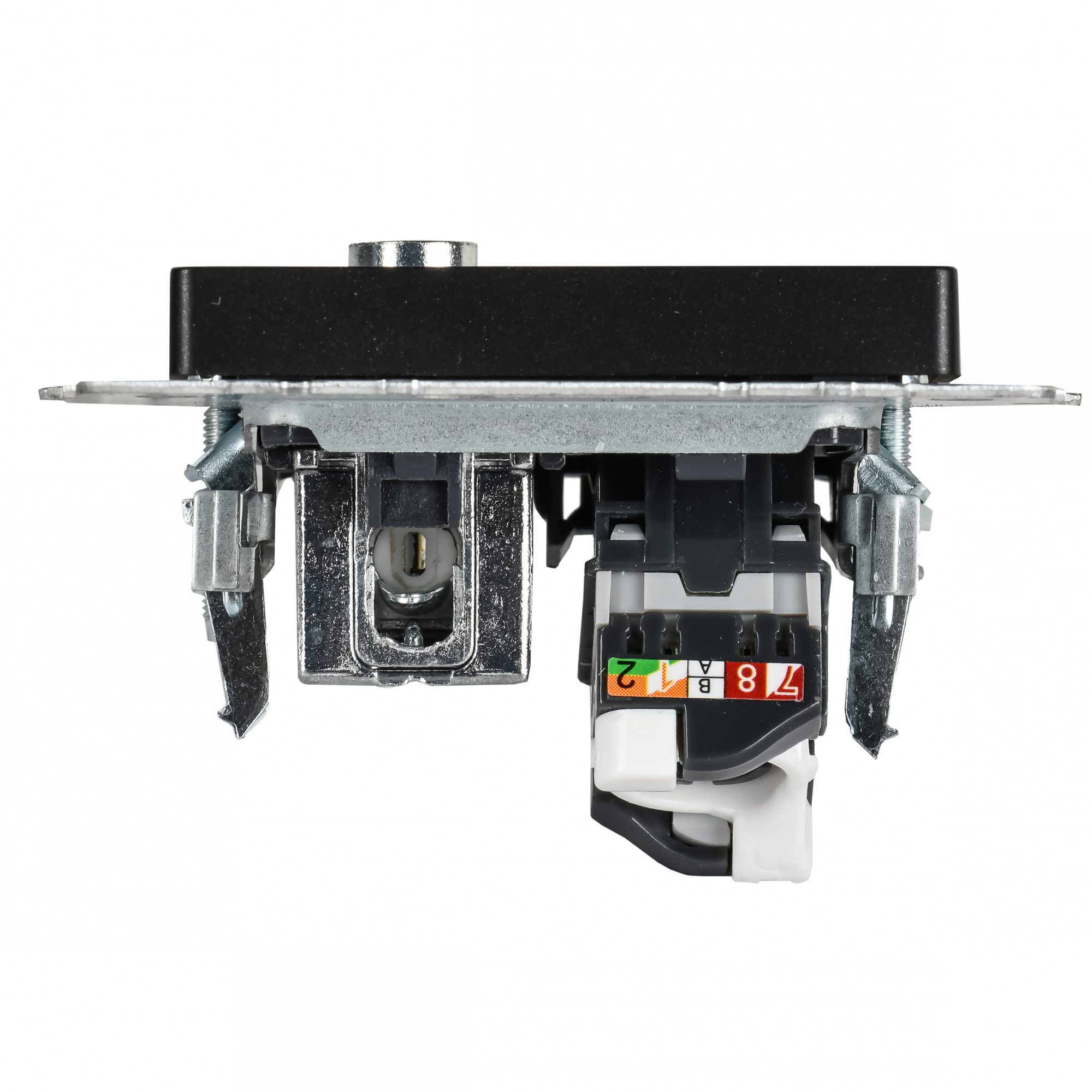 BRITE Розетка двойная TV+RJ45 кат.5E РТВ/РК12-БрЧ черный IEK BR-AK20-1-K02