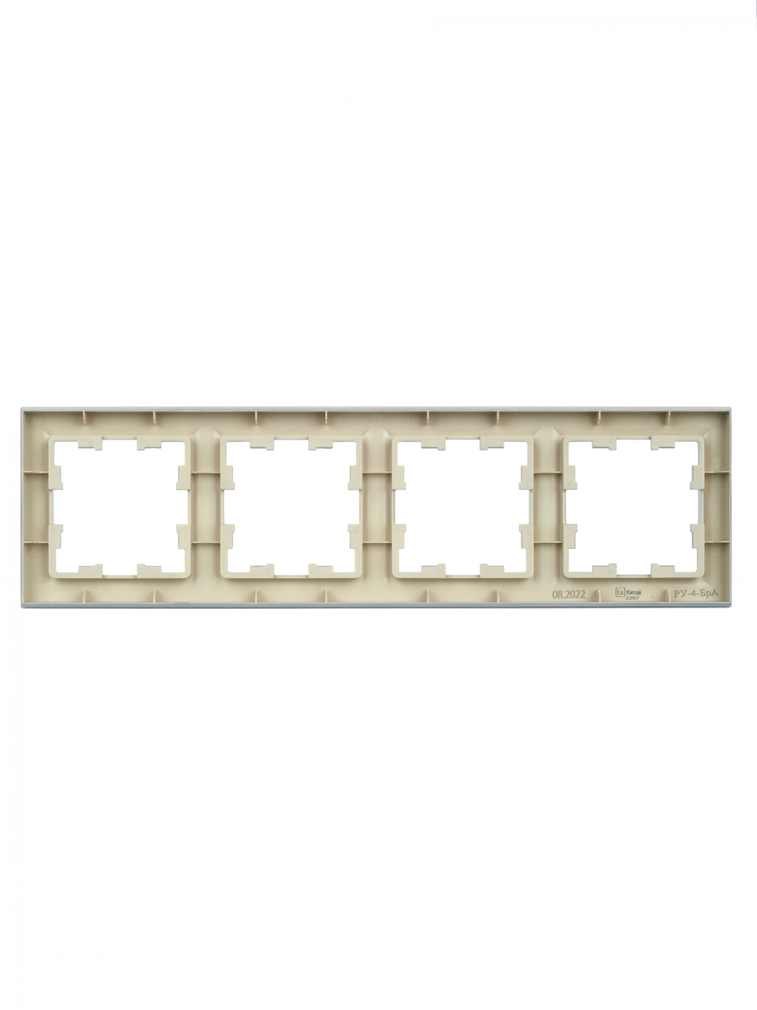 BRITE Рамка 4 поста РУ-4-БрА алюминий IEK BR-M42-K47