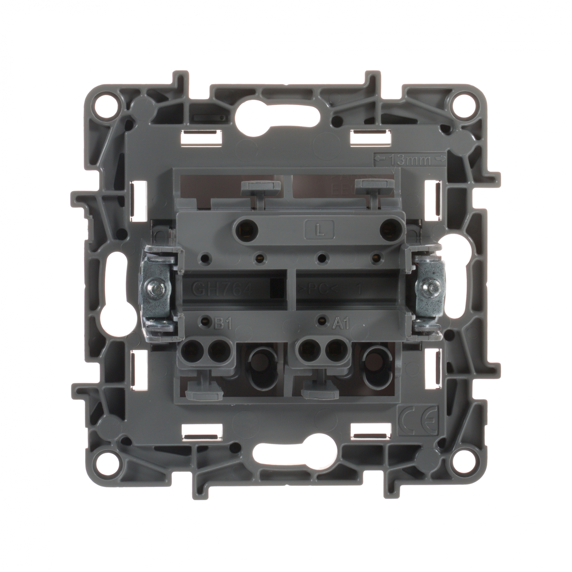 ETIKA Выключатель двухклавишный белый на безвинтовые зажимы 10АХ Legrand 672202