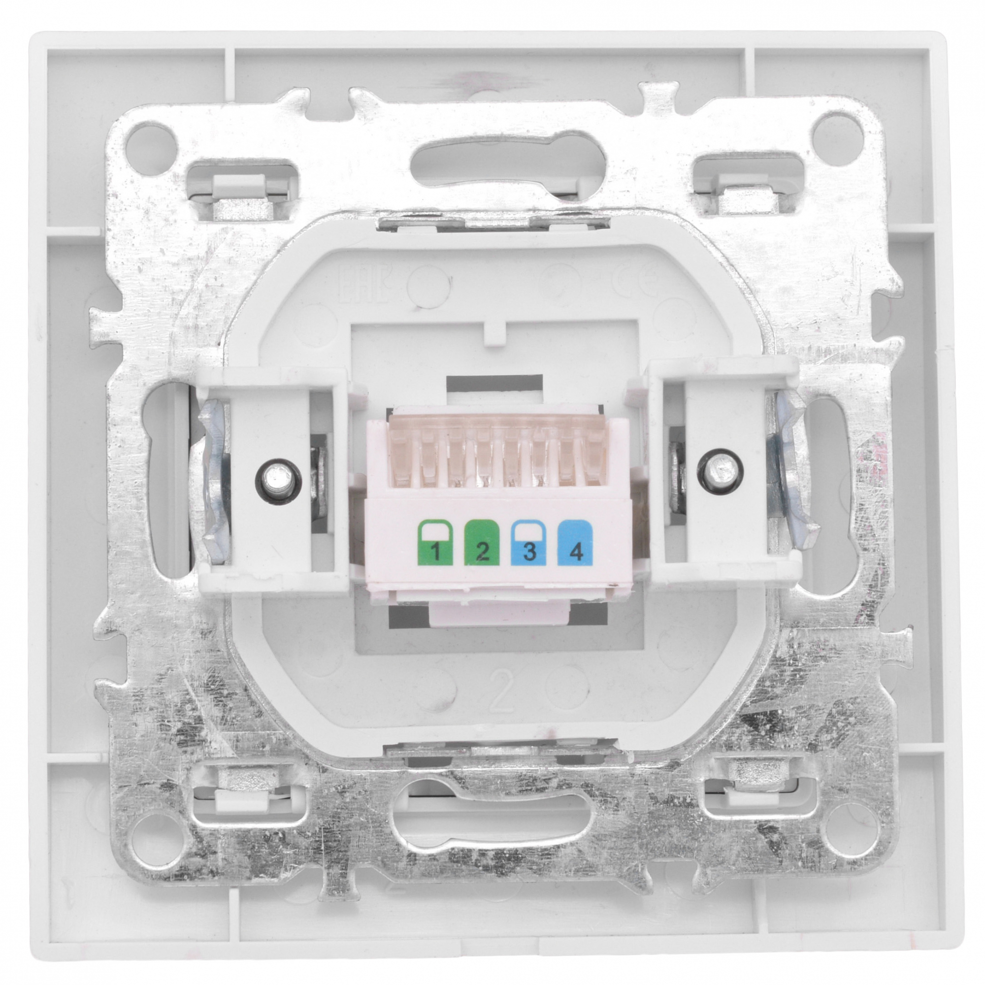 Розетка Минск RJ-45 1-местная СП белая EKF ERK01-035-10