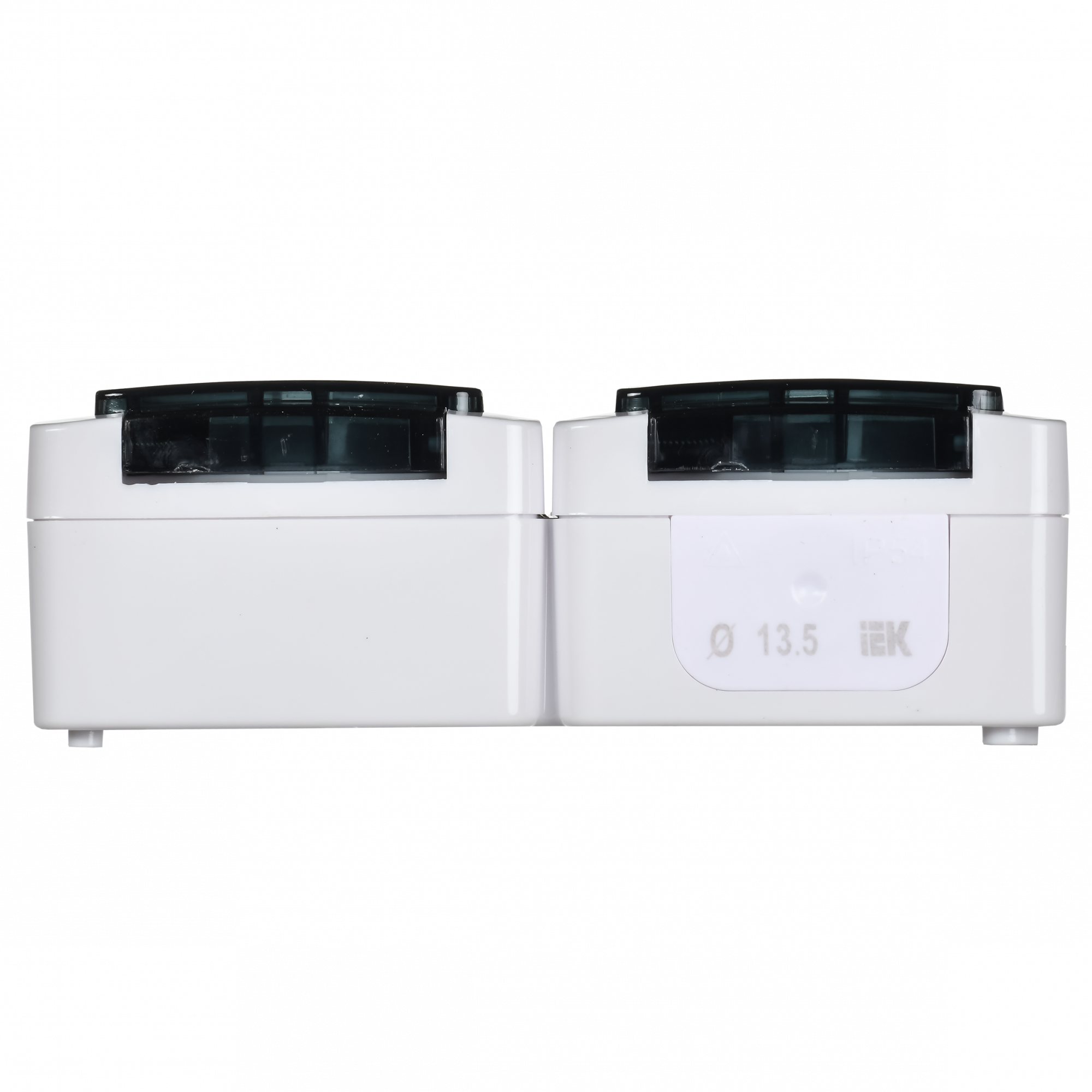 Гермес PLUS Розетка двойная наружная с заземлением с крышкой IP54 IEK ERMP22-K03-16-54-EC