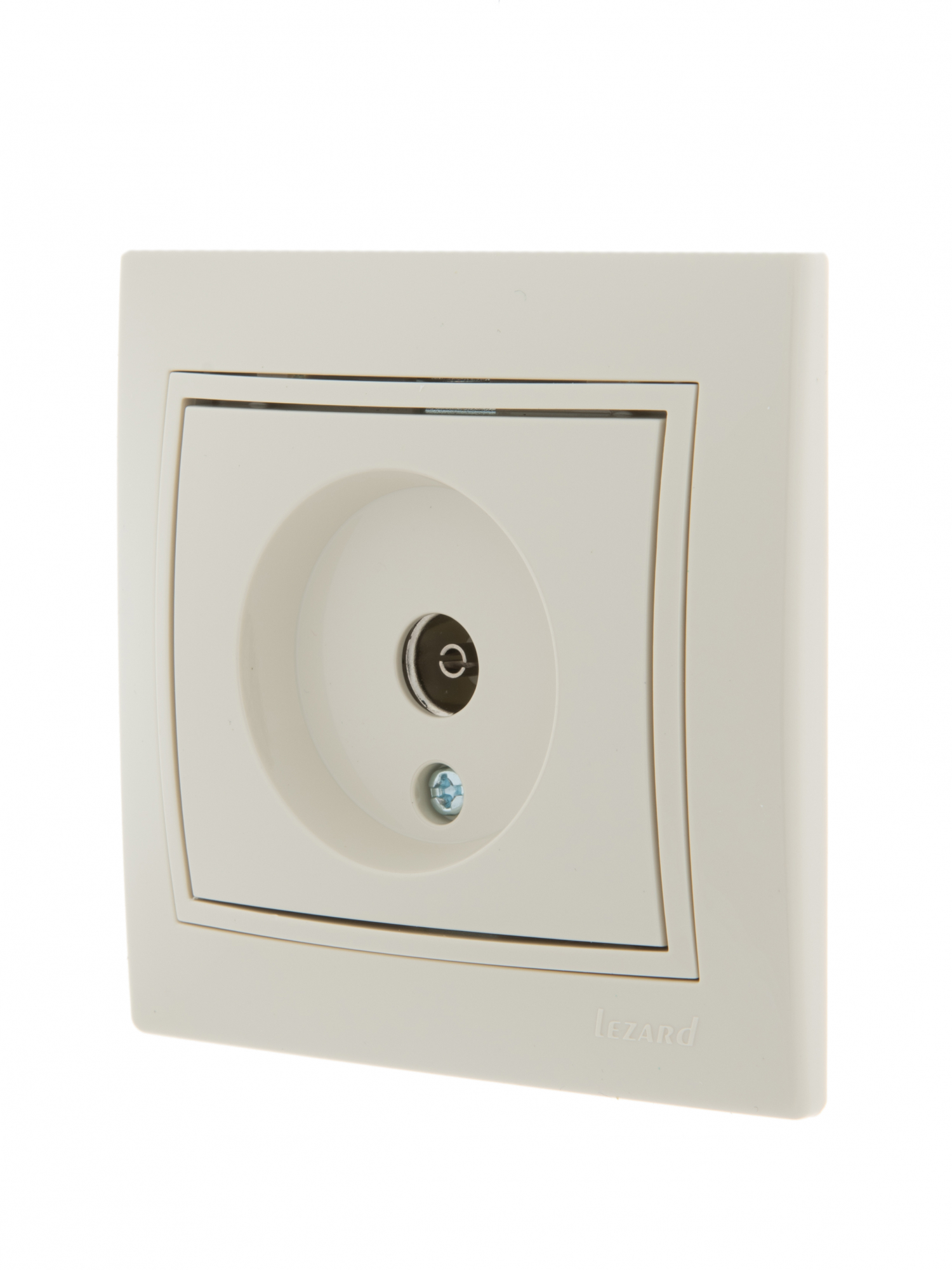 MIRA Розетка телевизионная ТV оконечная бежевая с вставкой Lezard 701-0303-130