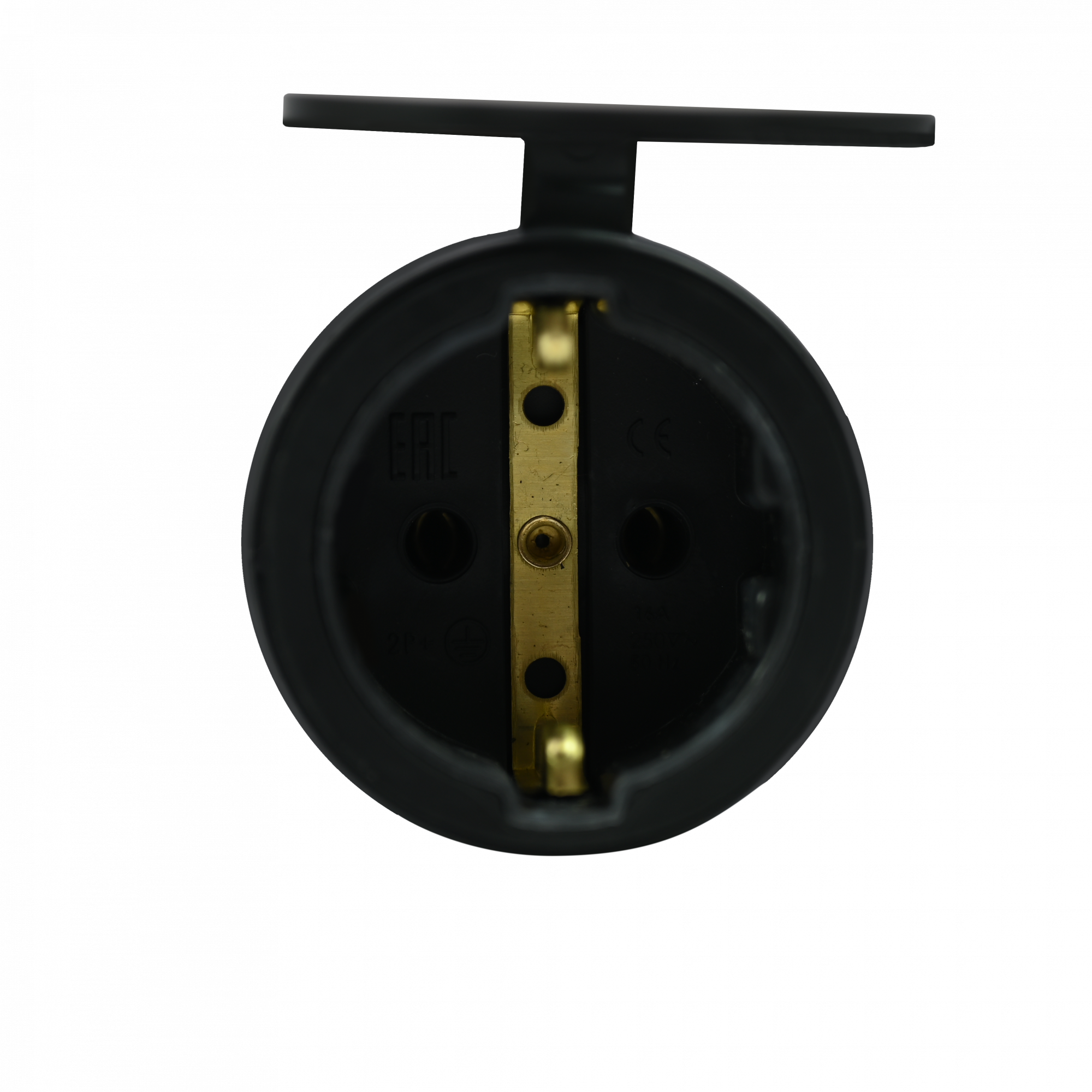 Розетка 2К+З кабельная каучуковая 16А/250В IP44 Чёрная MultiSet Systeme Electric MST4002BK