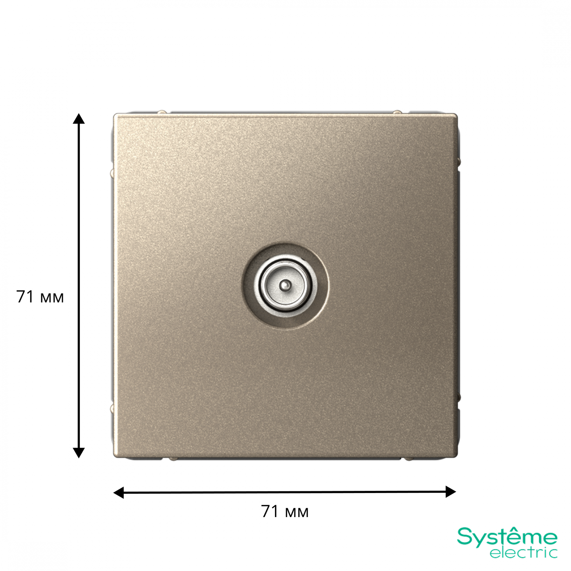 ARTGALLERY TV розетка оконечная 1DB, механизм, шампань Systeme Electric GAL000591