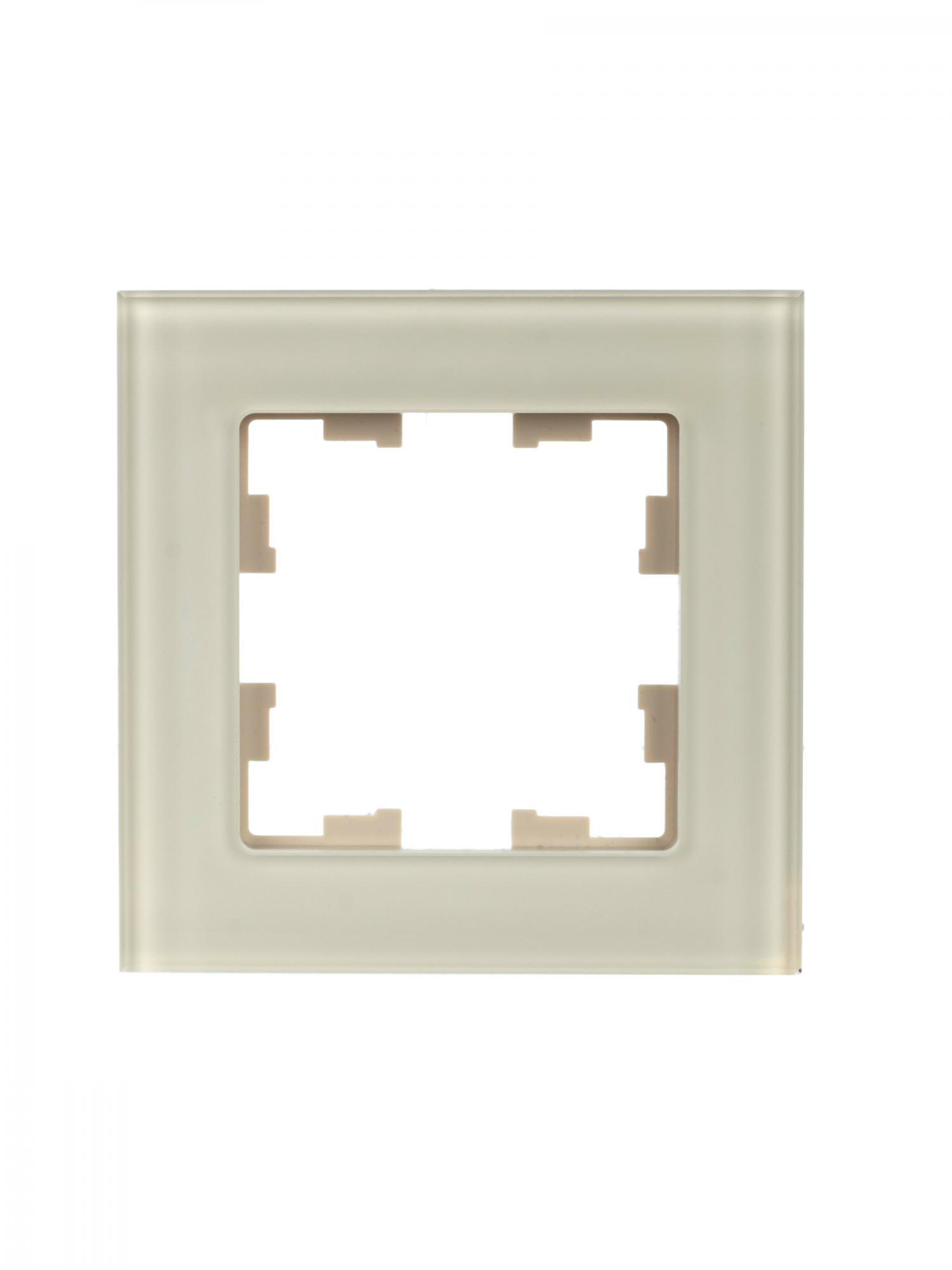 BRITE Рамка 1 пост РУ-1-2-БрВа стекло ванильный IEK BR-M12-G-K10