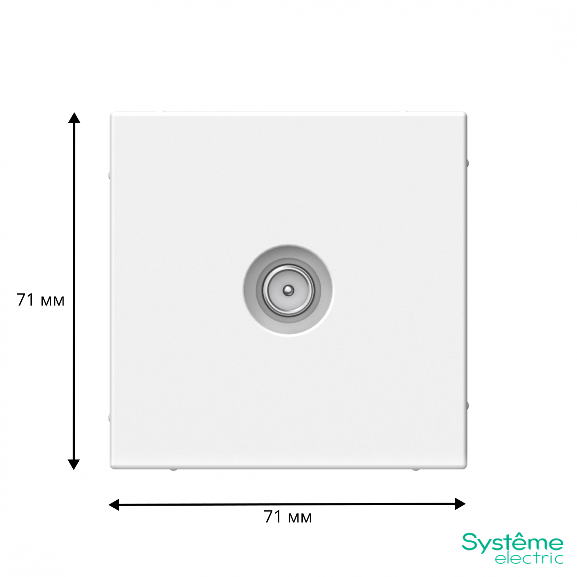 ARTGALLERY TV розетка проходная 4DB, механизм, белый Systeme Electric GAL000192