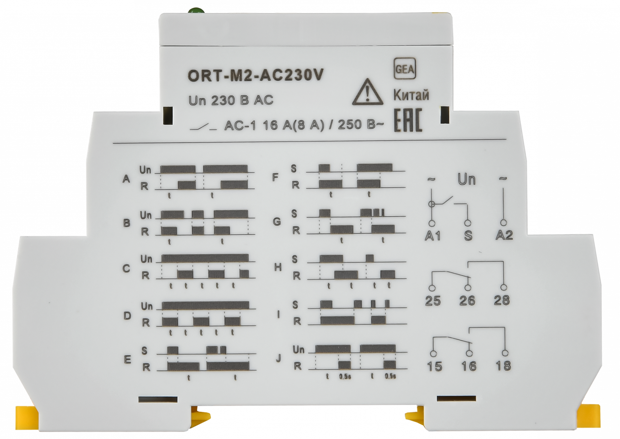 Реле времени ORT многофункц. 2 конт. 230 В AС ONI ORT-M2-AC230V