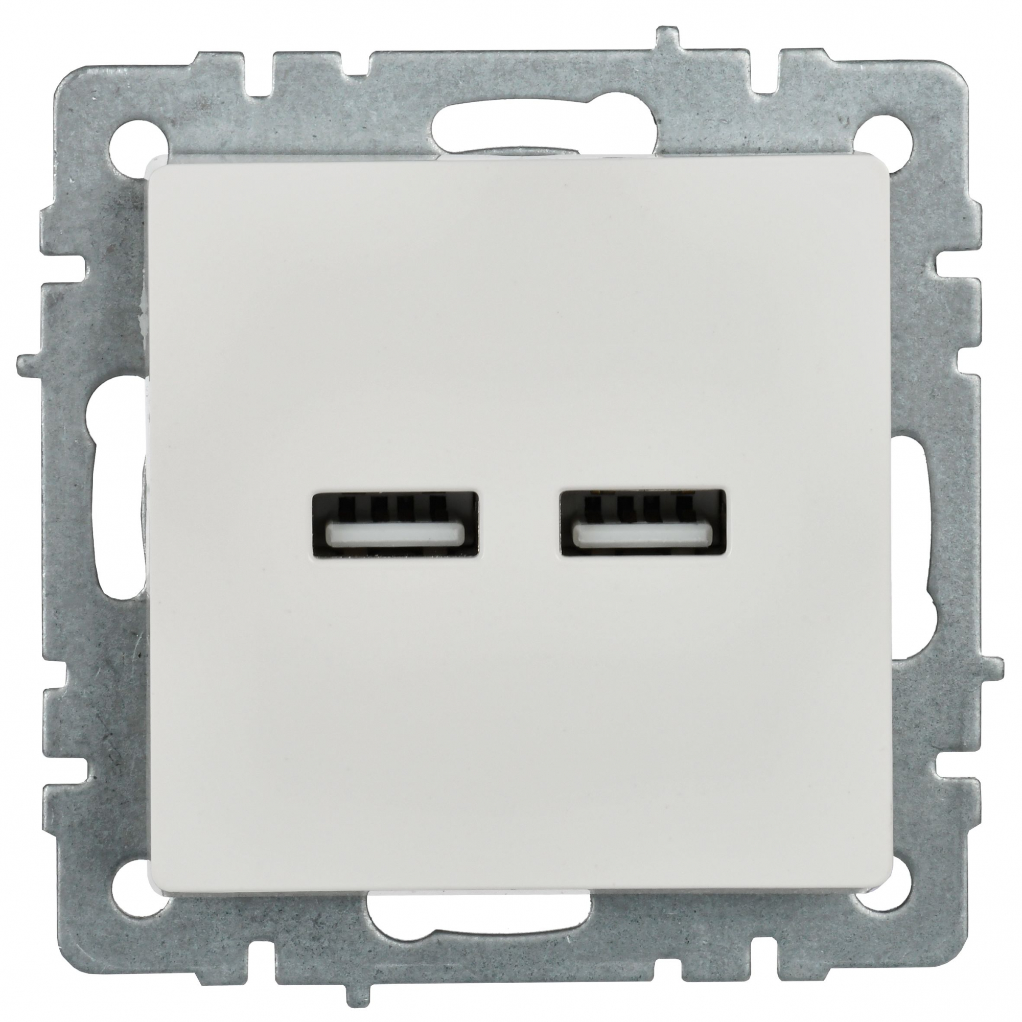 BRITE Розетка USB A+A 5В 3,1А РЮ10-1-БрБ белый IEK BR-U21-D31-K01