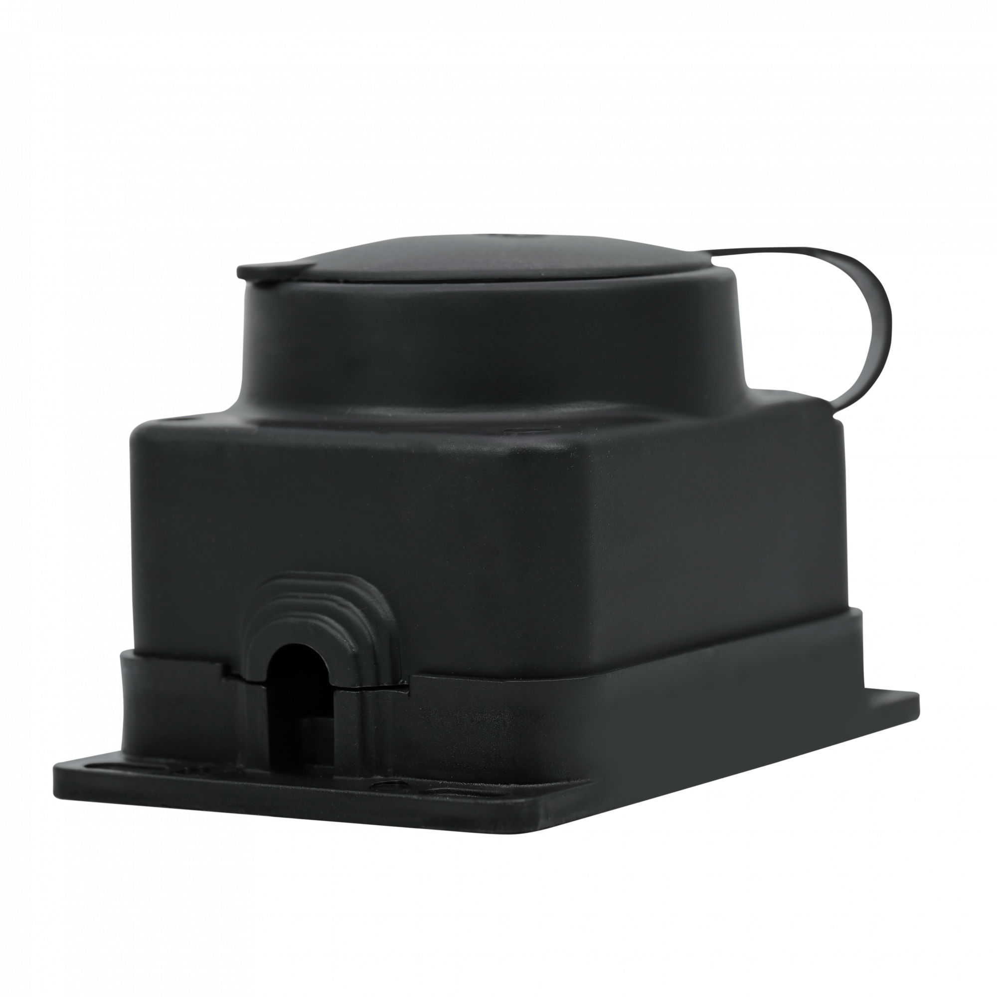 Розетка 2К+З открытой установки каучуковая 16А/250В IP44 Чёрная MultiSet Systeme Electric MST4003BK