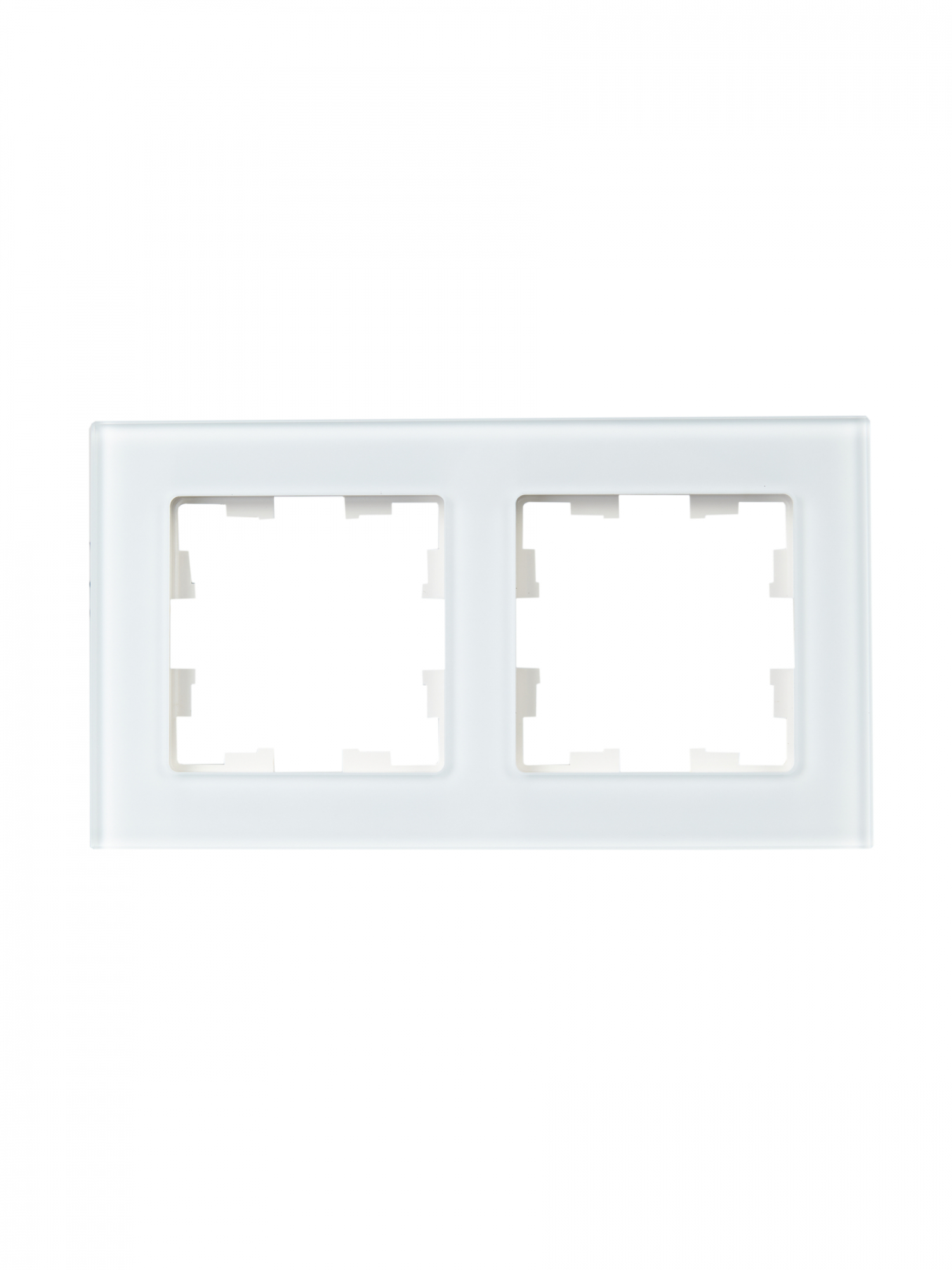 BRITE Рамка 2 поста РУ-2-2-БрБ стекло белый IEK BR-M22-G-K01