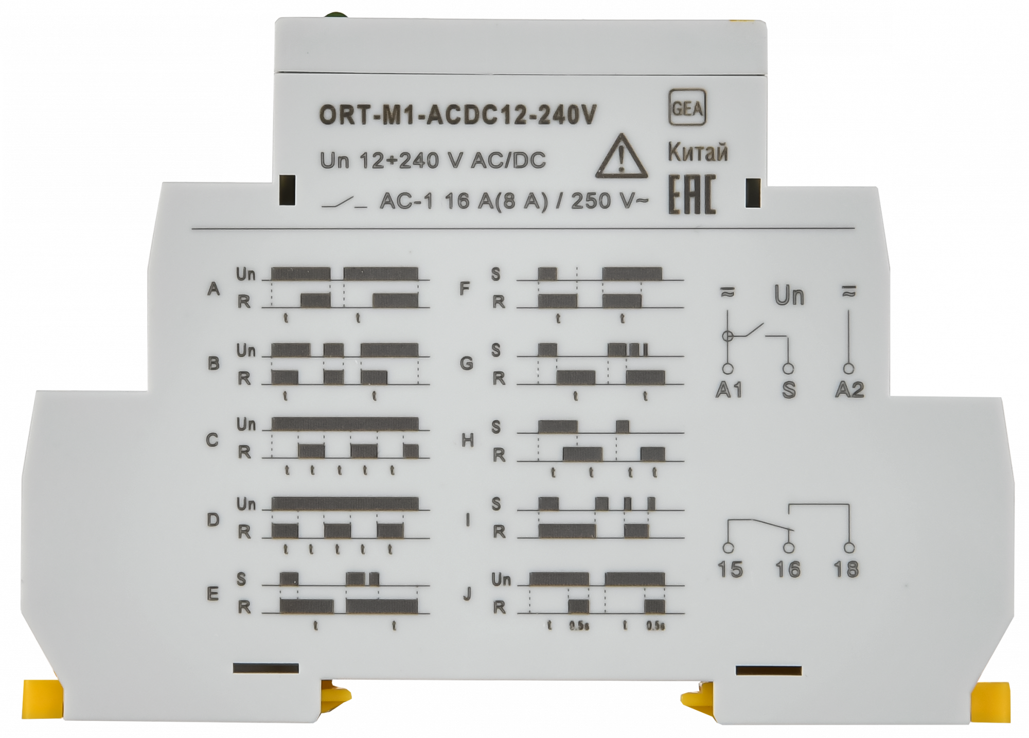 Реле времени ORT многофункц. 1 конт. 12-240 В AC/DC ONI ORT-M1-ACDC12-240V