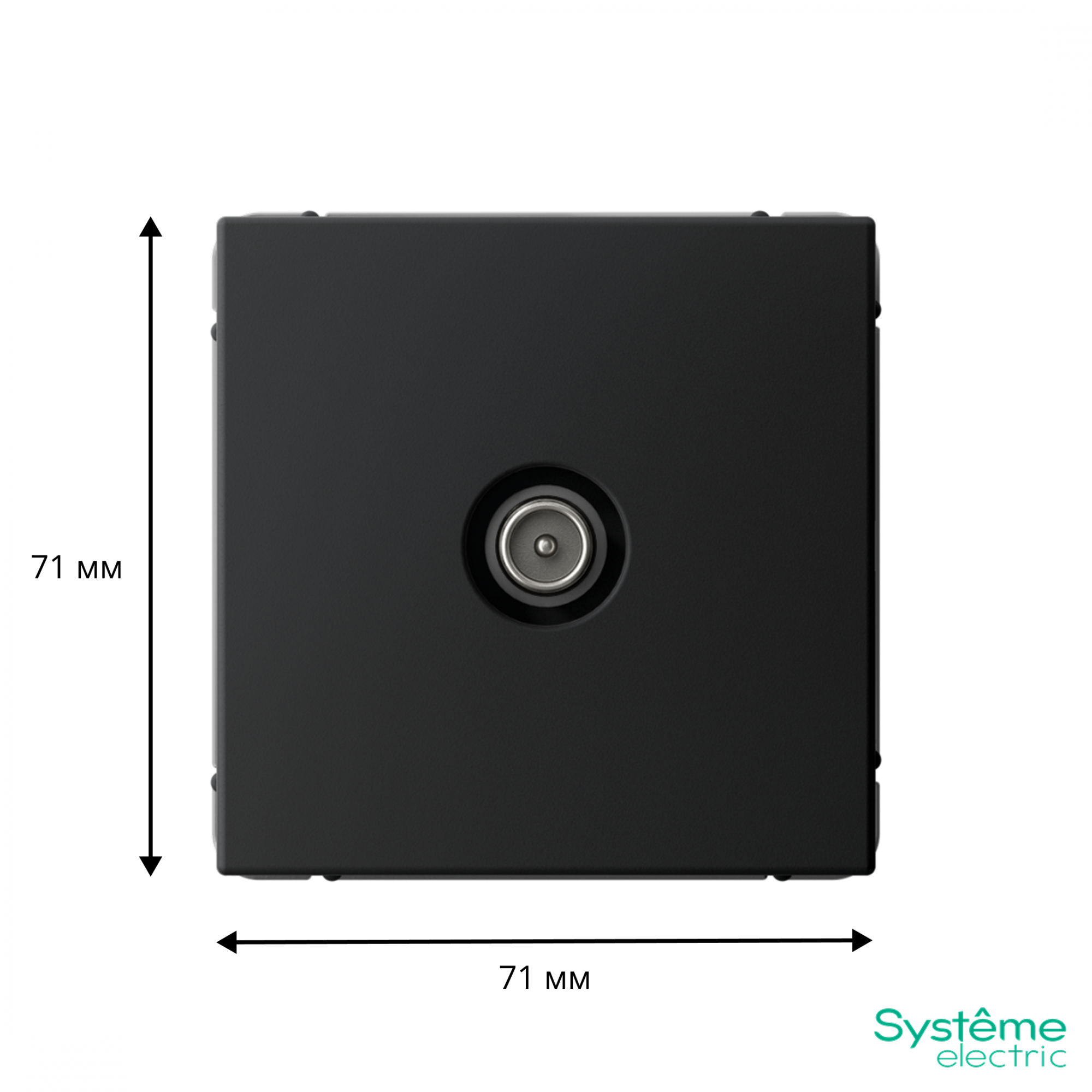 ARTGALLERY TV розетка проходная 4DB, механизм, карбон Systeme Electric GAL001092