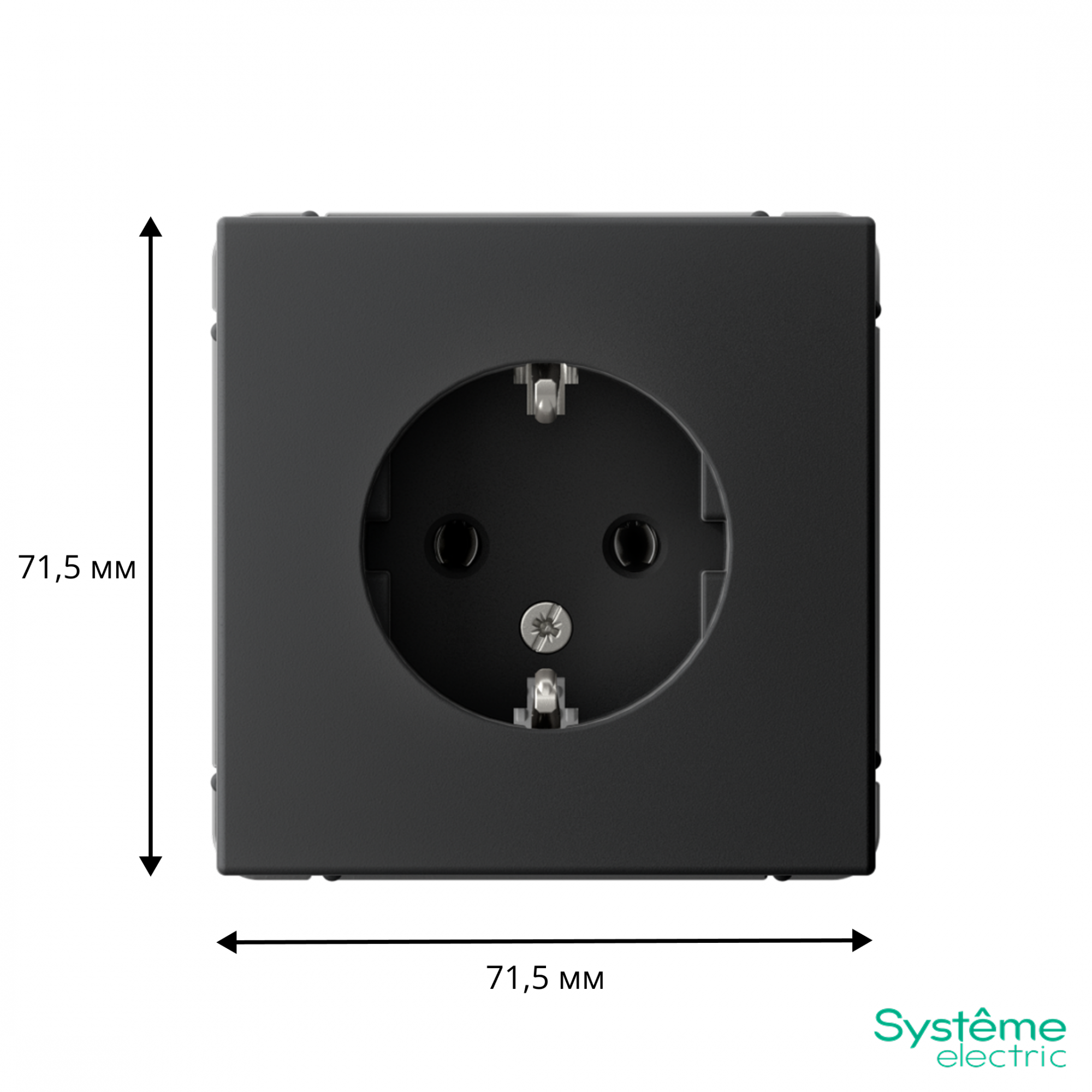 ARTGALLERY розетка с заземлением, 16А, механизм, карбон Systeme Electric GAL001043