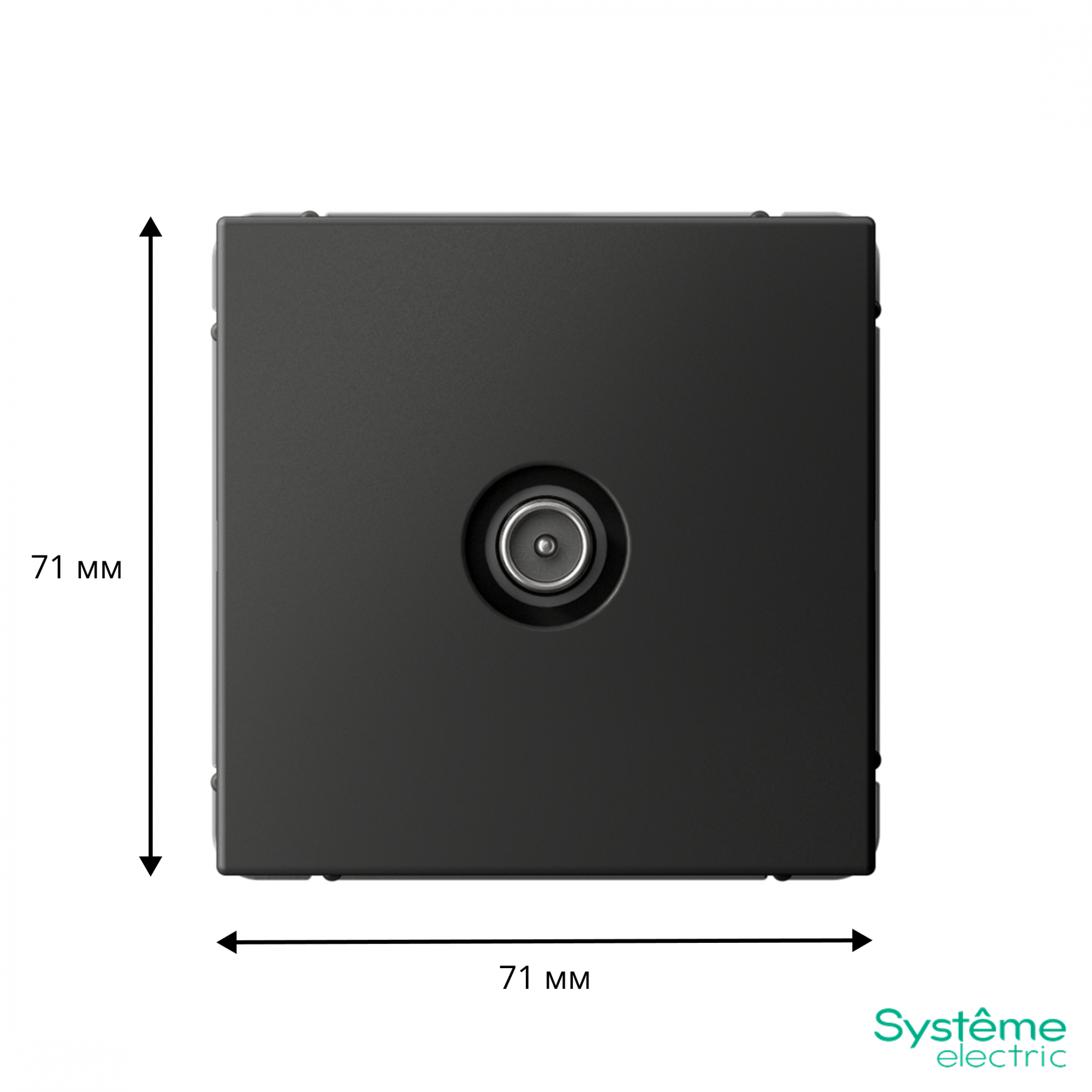 ARTGALLERY TV розетка проходная 4DB, механизм, базальт Systeme Electric GAL001492