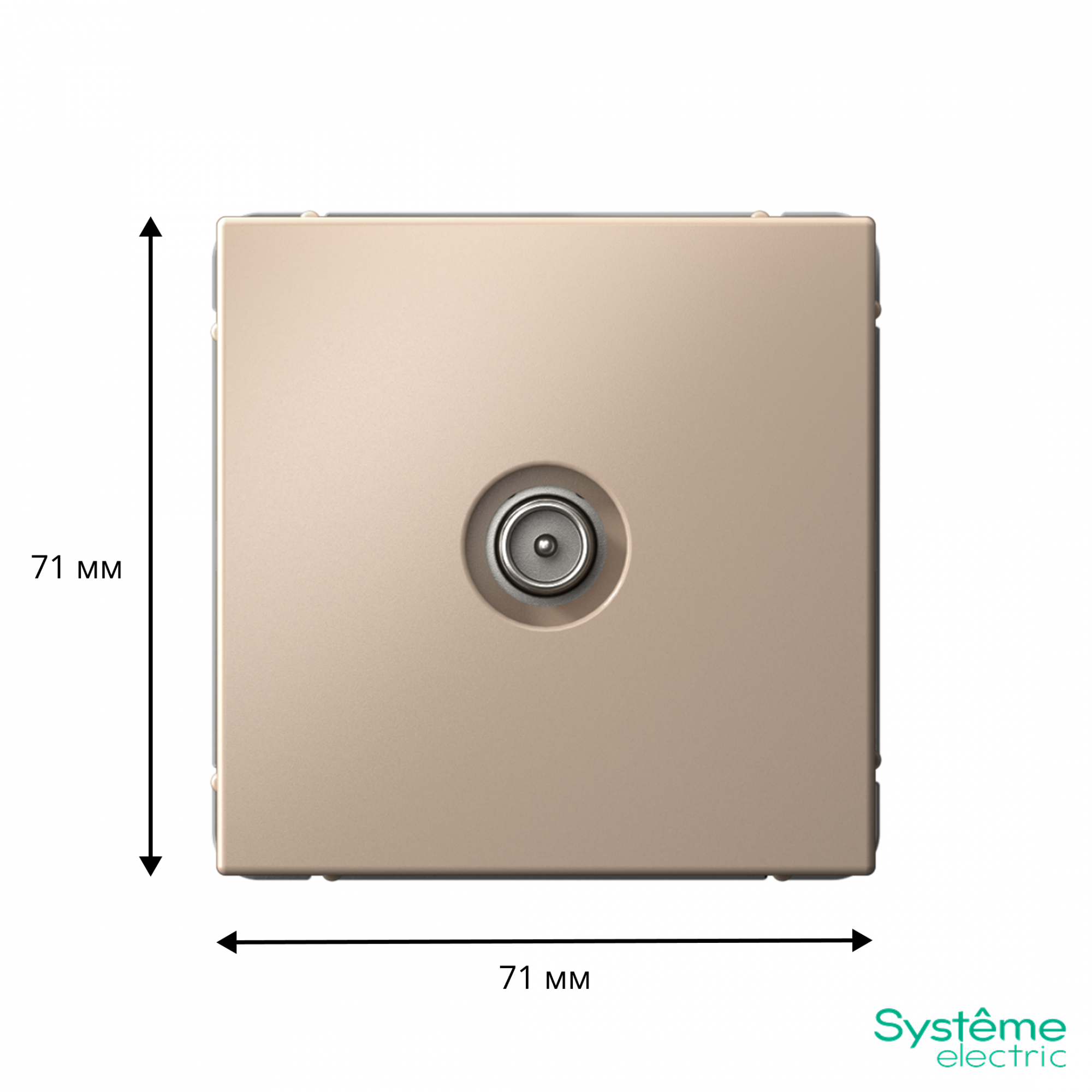 ARTGALLERY TV розетка проходная 4DB, механизм, песочный Systeme Electric GAL001292