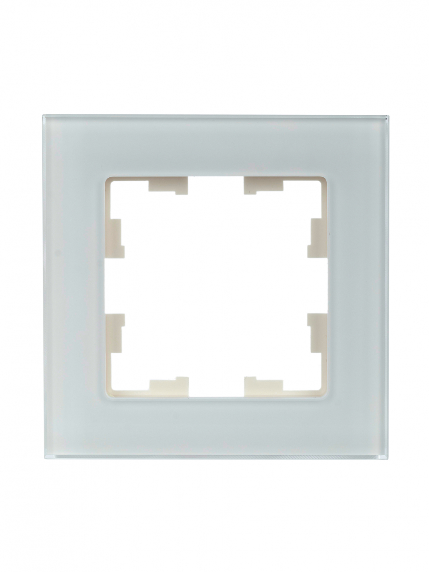 BRITE Рамка 1 пост РУ-1-2-БрБ стекло белый IEK BR-M12-G-K01